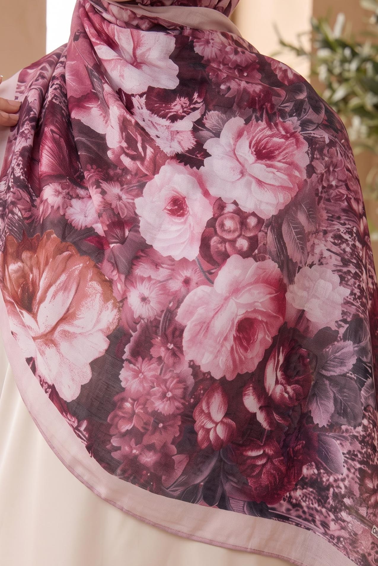 Baskılı Desenli Soft Şal Bej - 29264-BEJ - 2