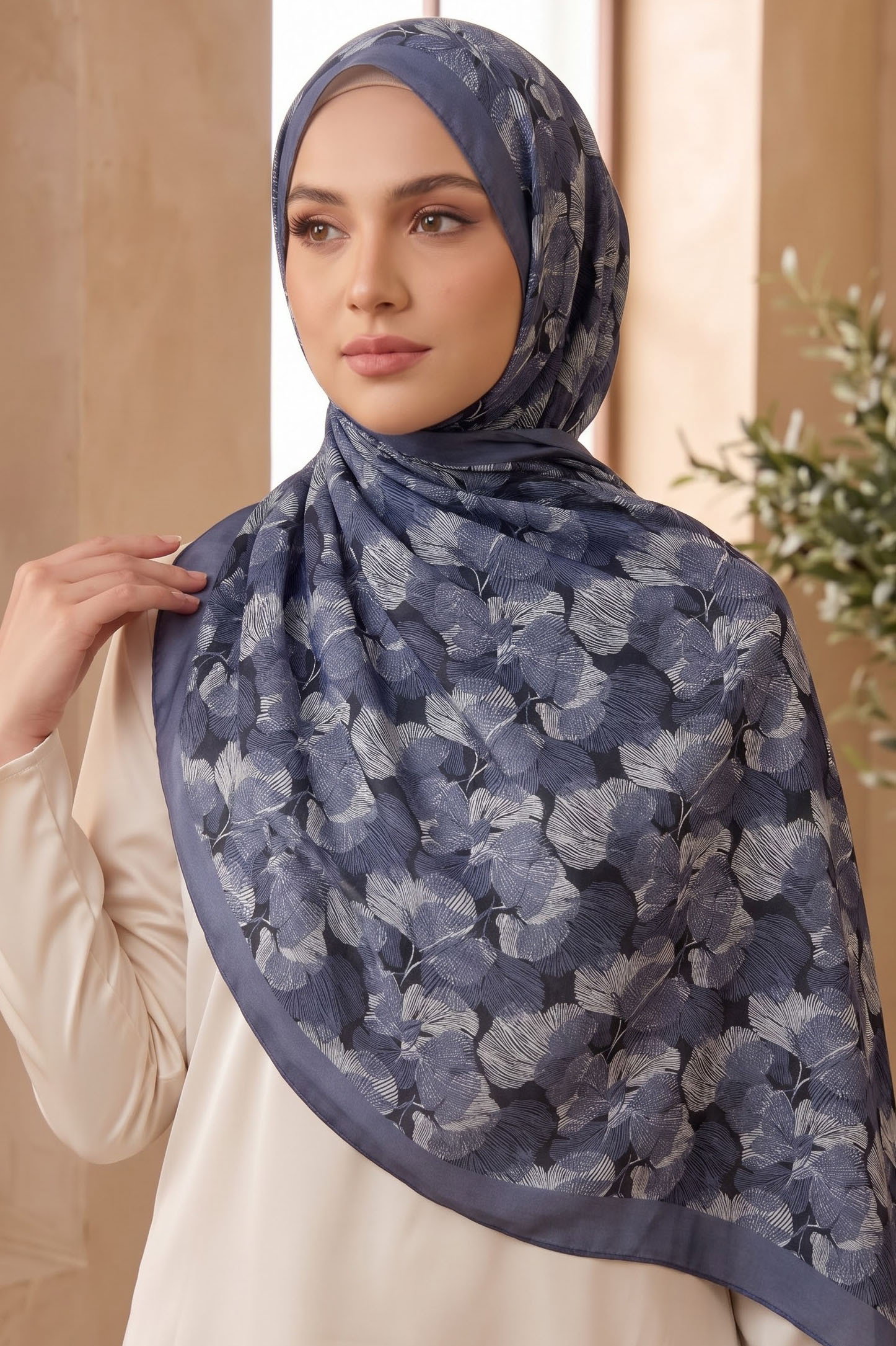 Baskılı Desenli Soft Şal Mor - 29262-MOR - 1