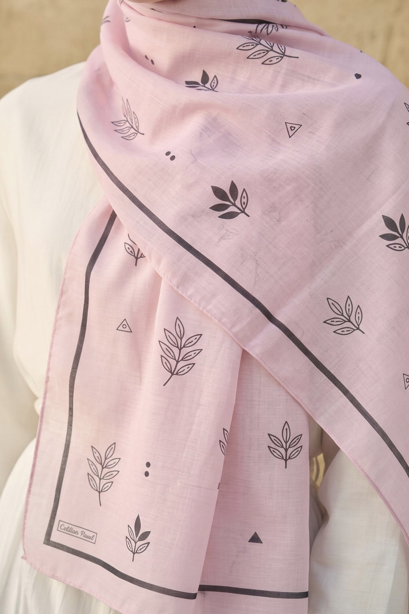 Baskılı Desenli Soft Şal Pembe - 29270-PEMBE - 2