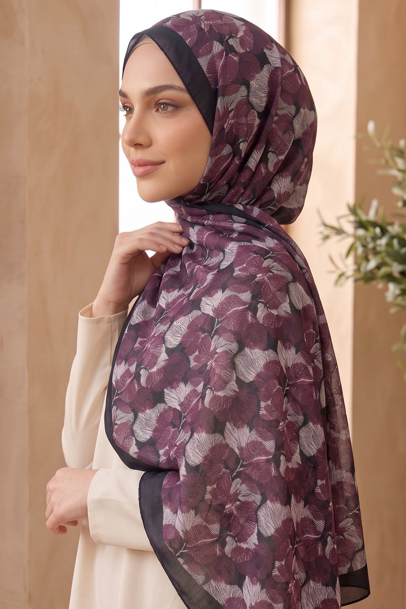 Baskılı Desenli Soft Şal Siyah - 29262-SIYAH - 1