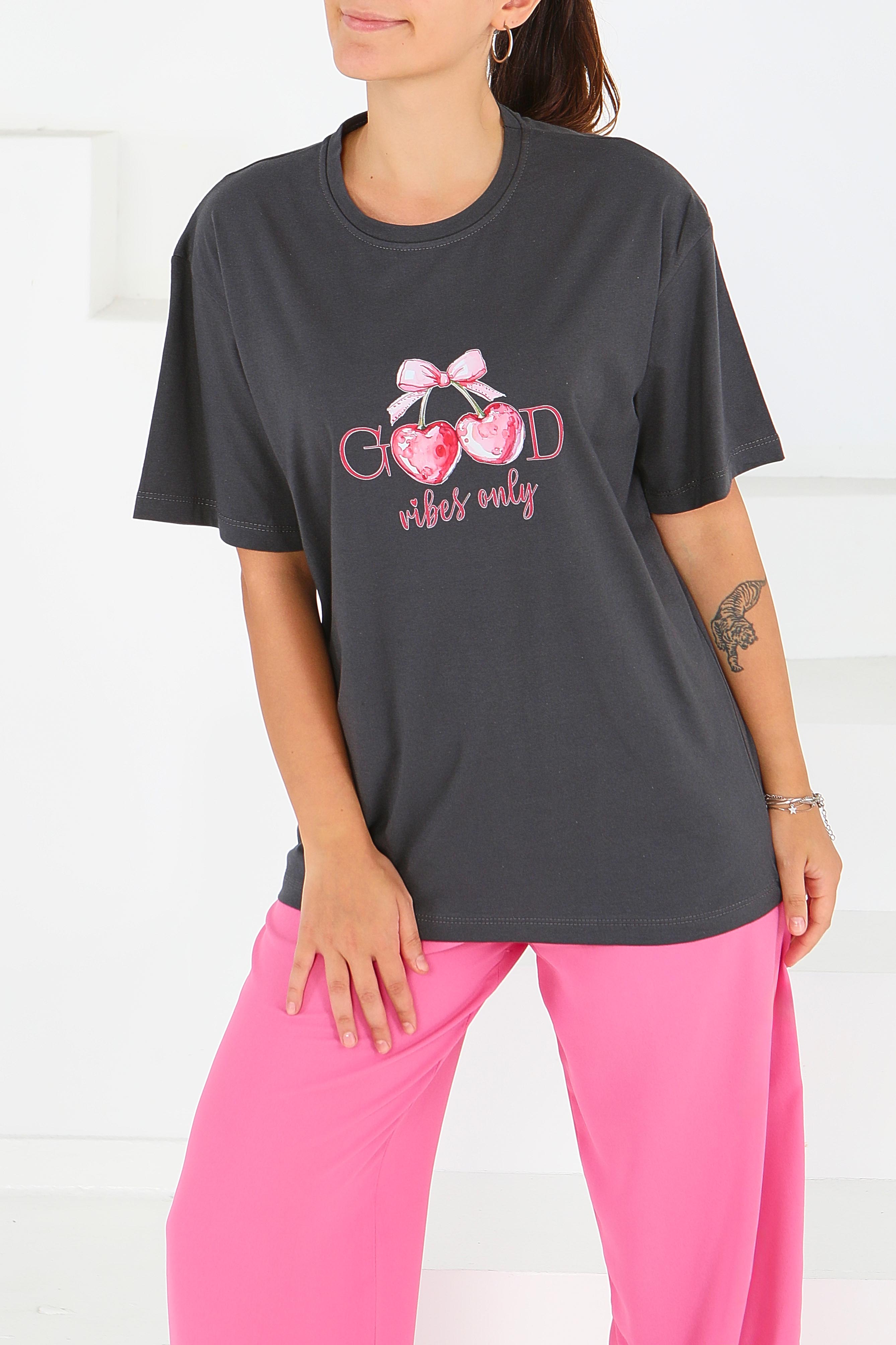 Baskılı Kısa Kollu T-Şhirt - 27500 - 2