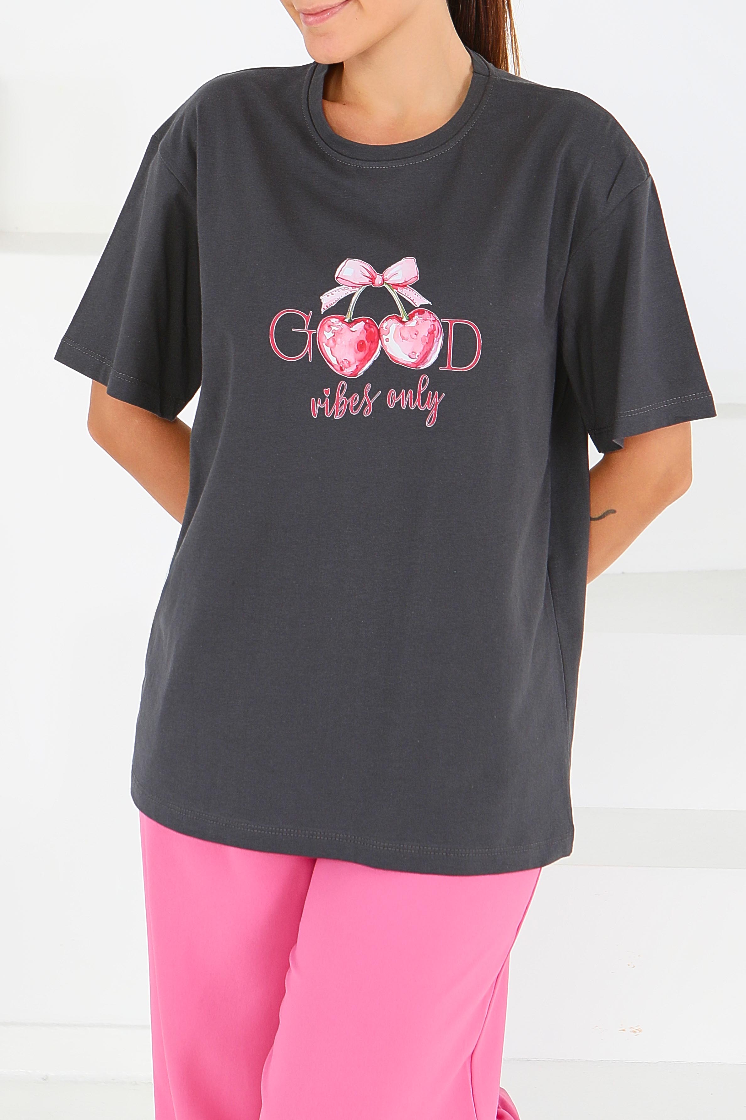 Baskılı Kısa Kollu T-Şhirt - 27500 - 3