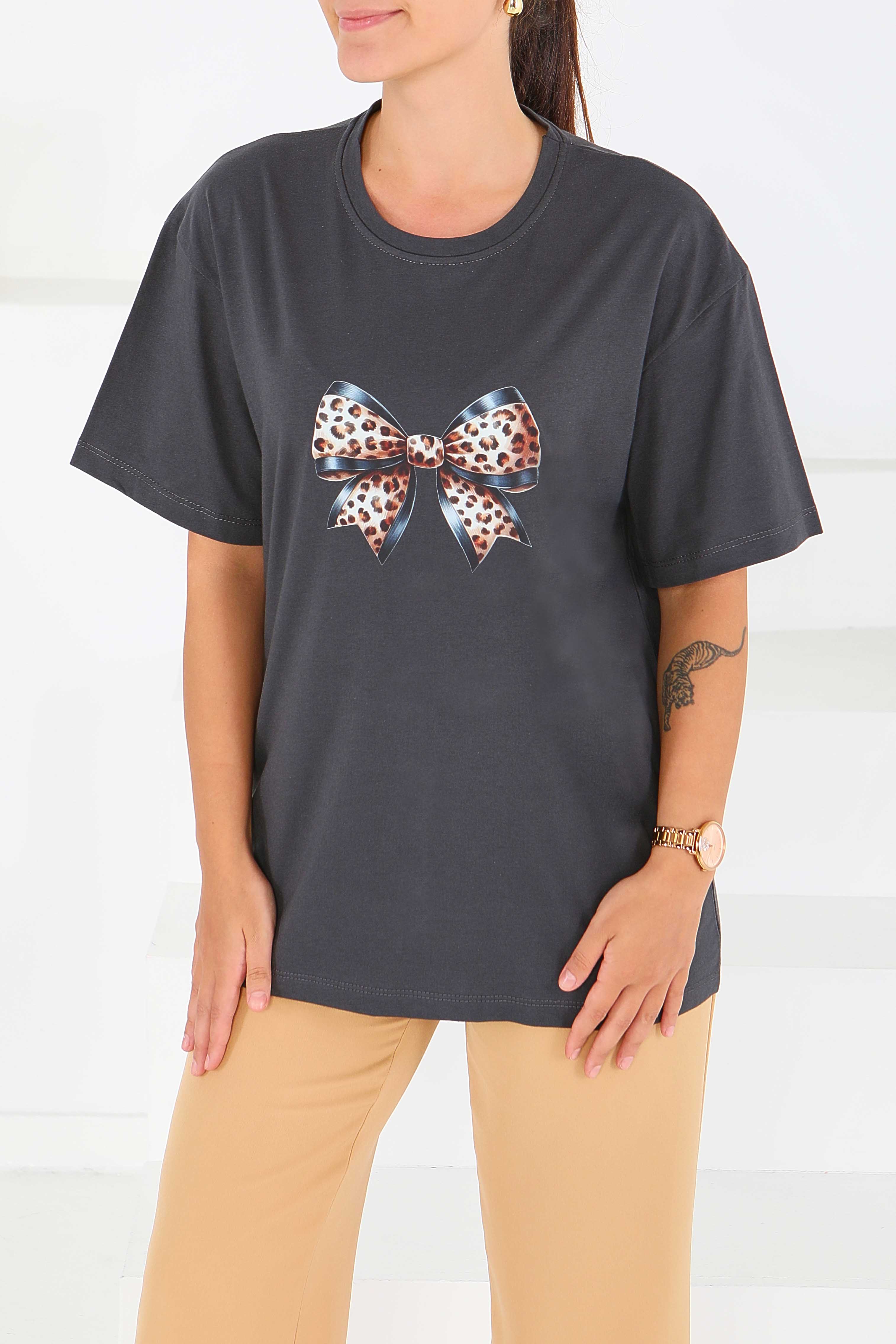 Baskılı Kısa Kollu T-Şhirt - 27501 - 3