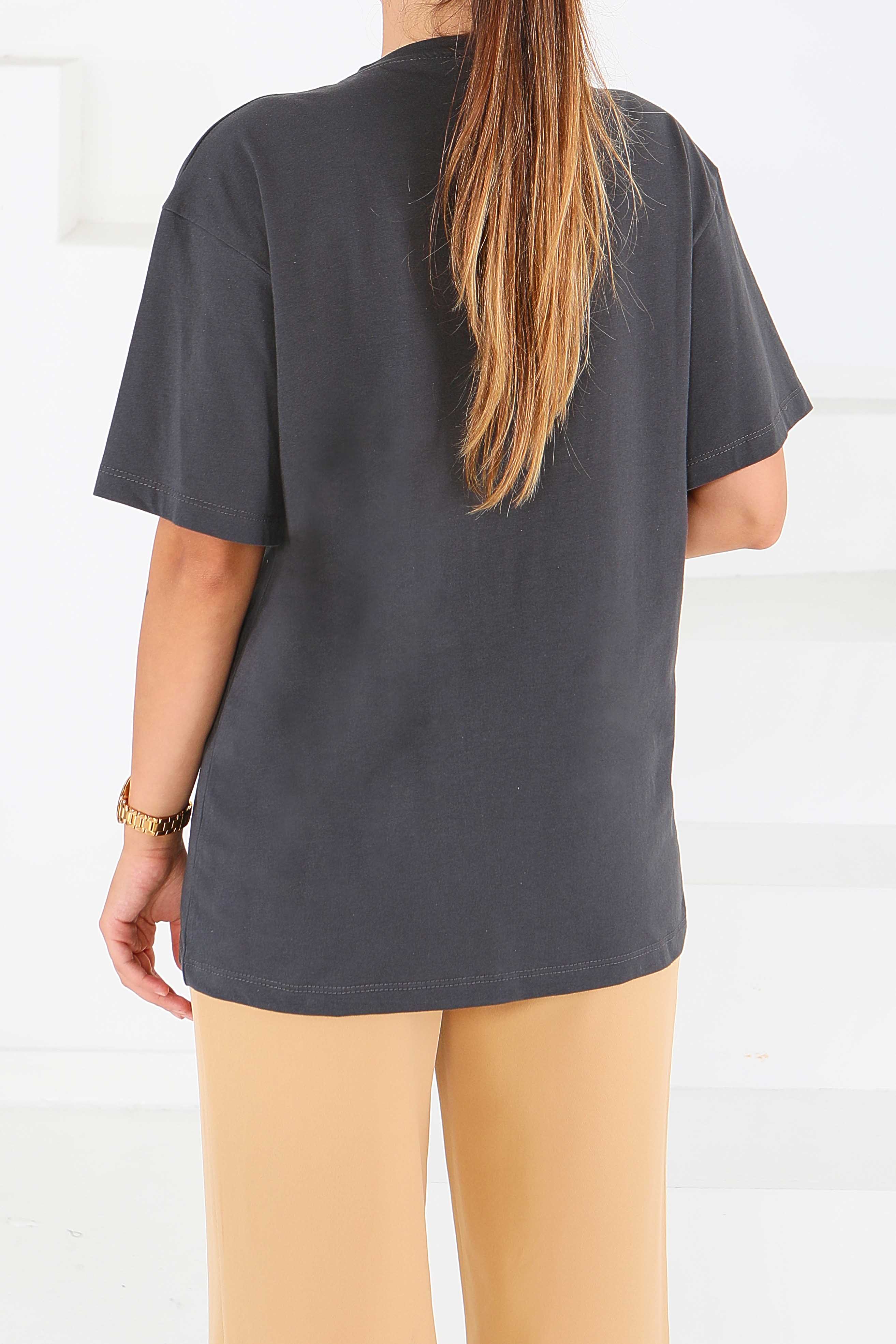 Baskılı Kısa Kollu T-Şhirt - 27501 - 4
