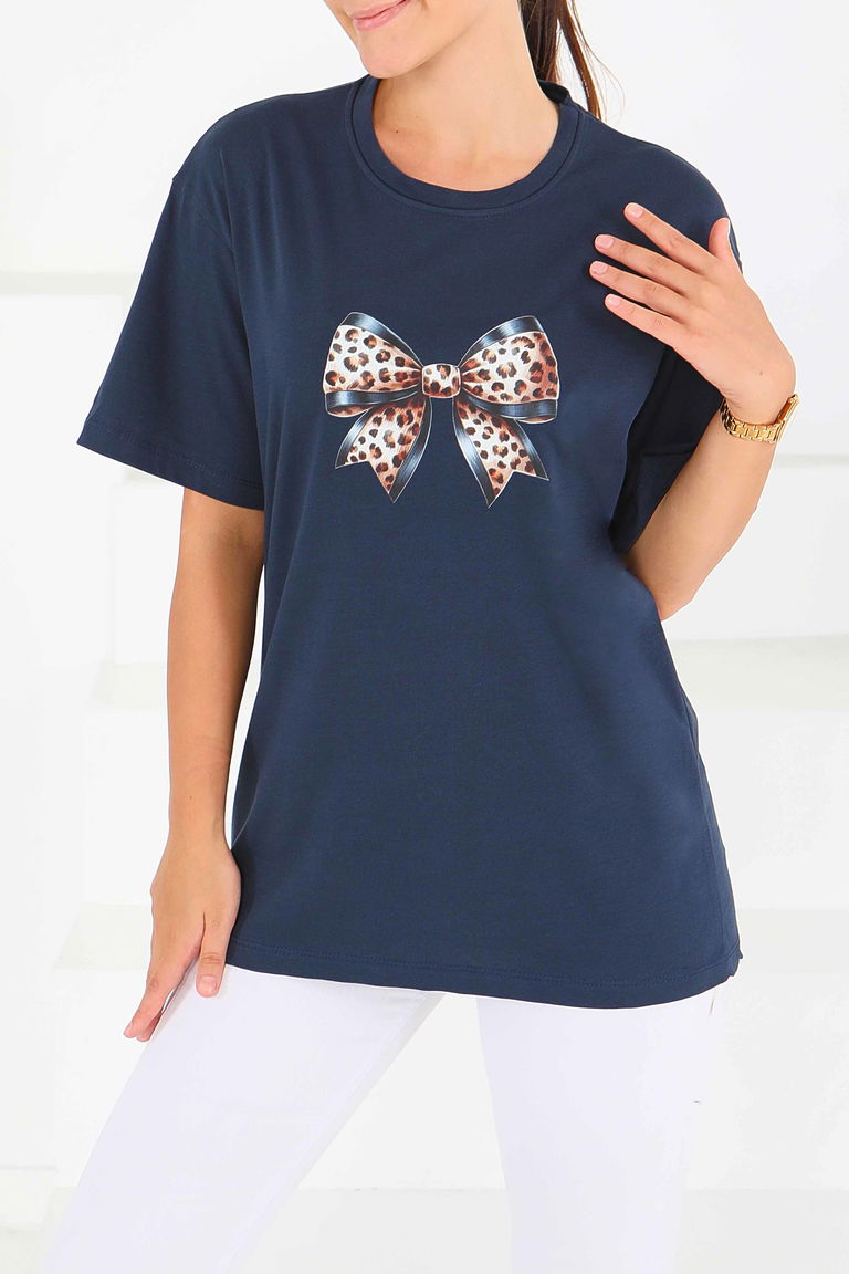 Baskılı Kısa Kollu T-Şhirt - 27501 - TOFİSA