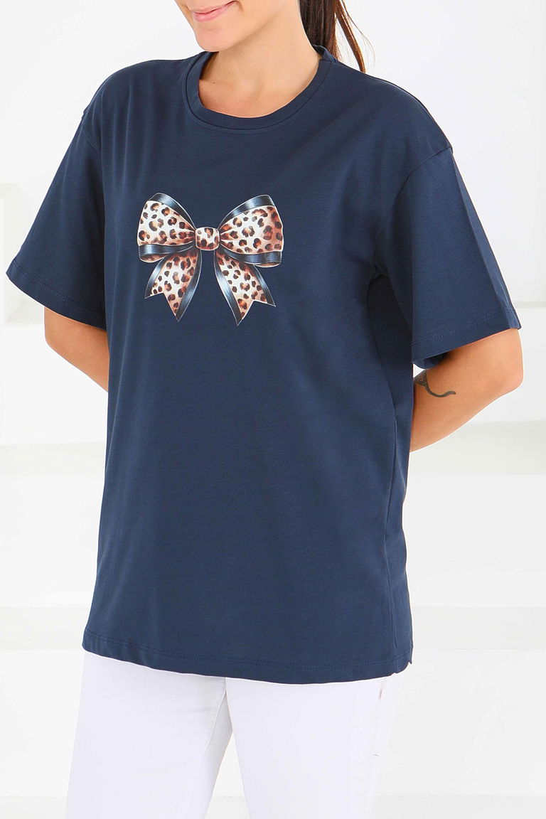 Baskılı Kısa Kollu T-Şhirt - 27501 - TOFİSA