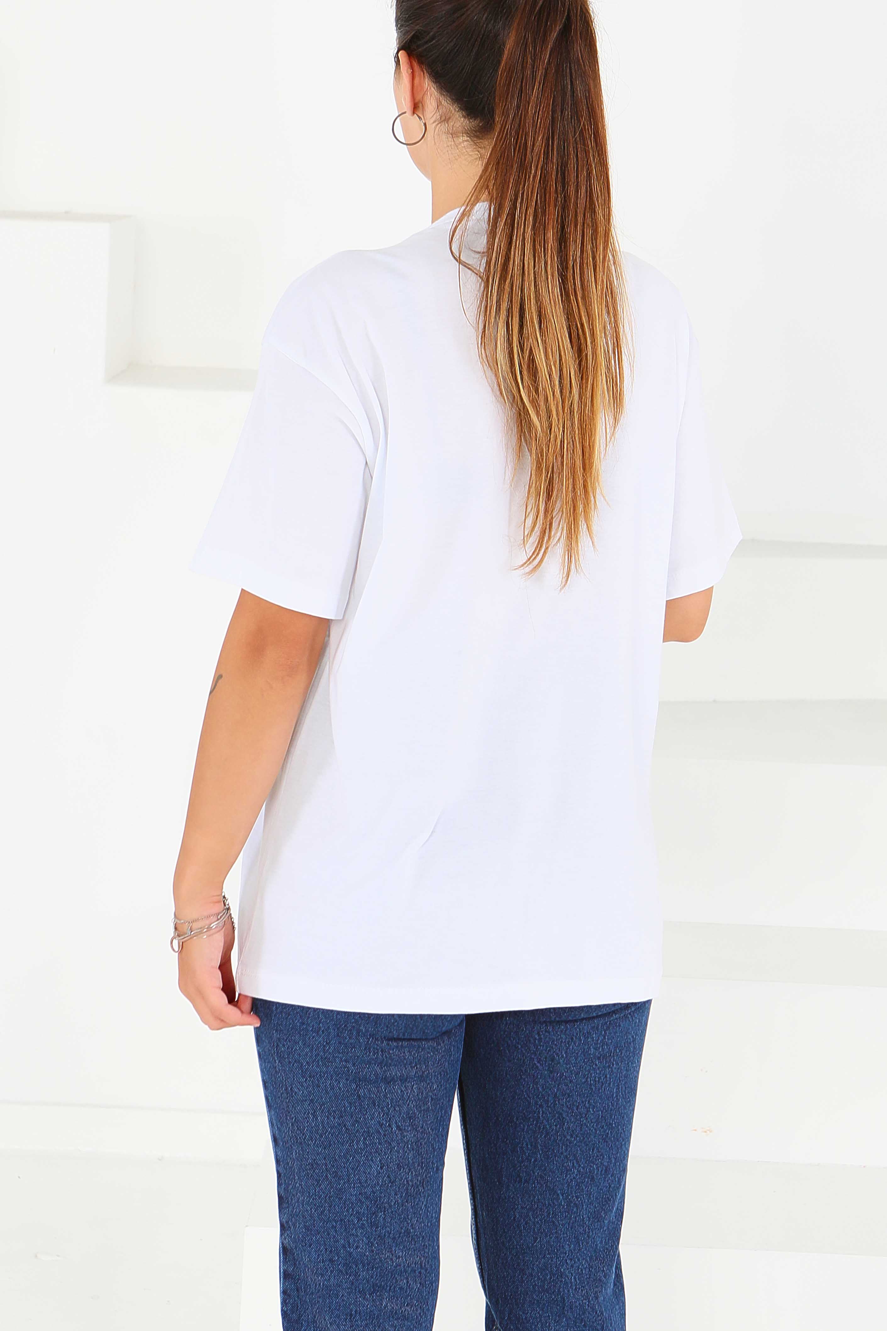 Baskılı Kısa Kollu T-Şhirt - 27568 - 4