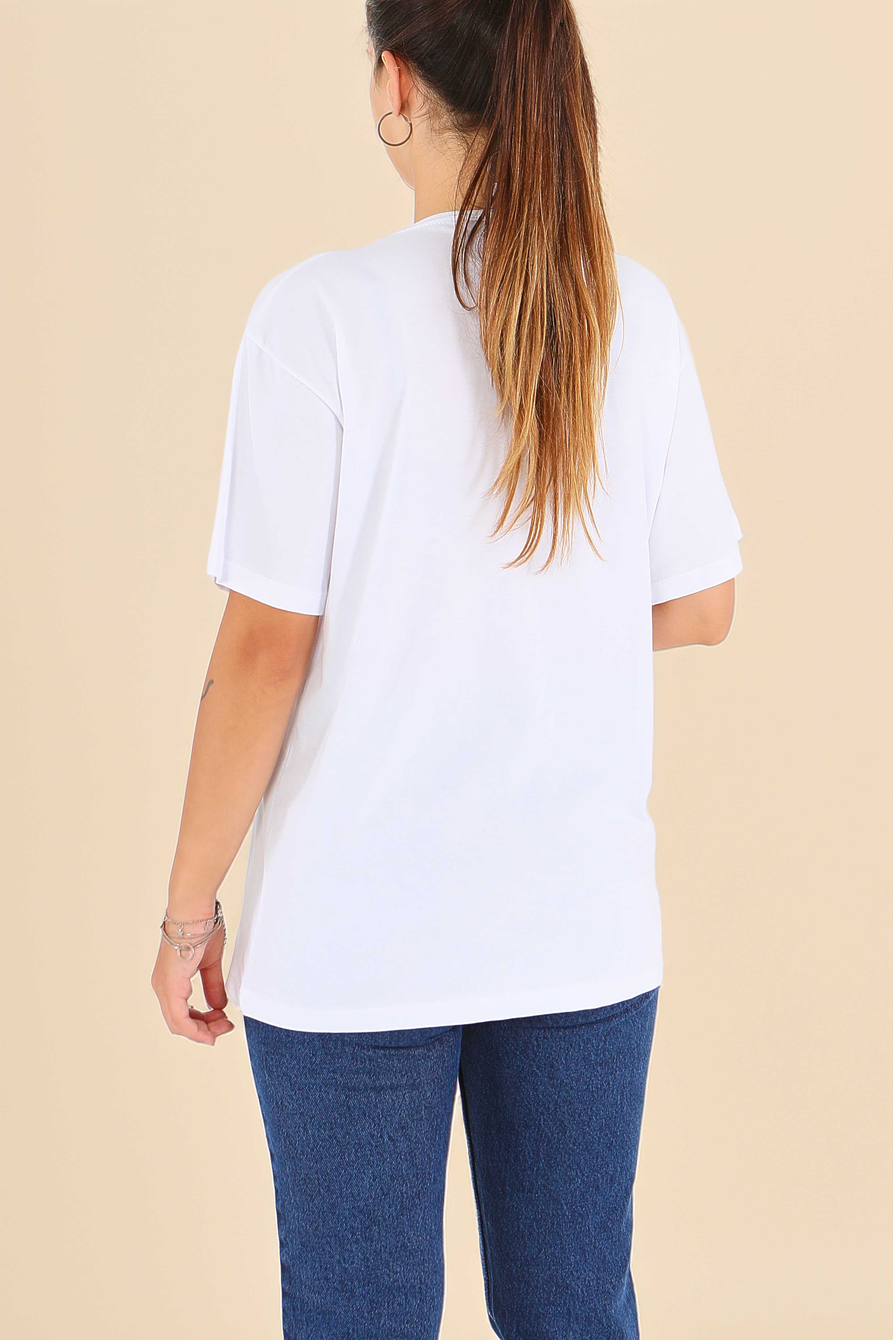 Baskılı Kısa Kollu T-Şhirt - 27569 - 4