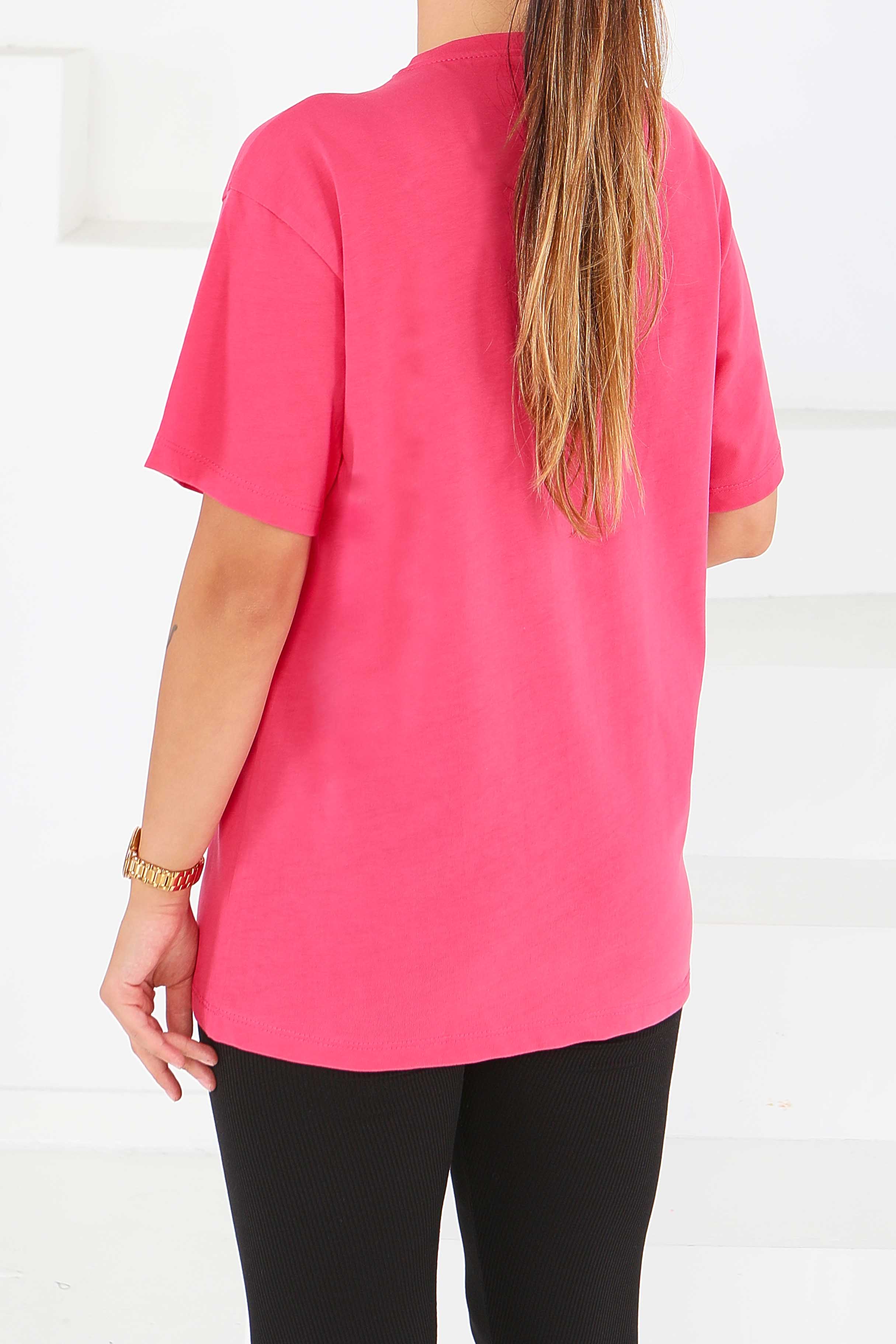 Baskılı Kısa Kollu T-Şhirt - 27569 - 4