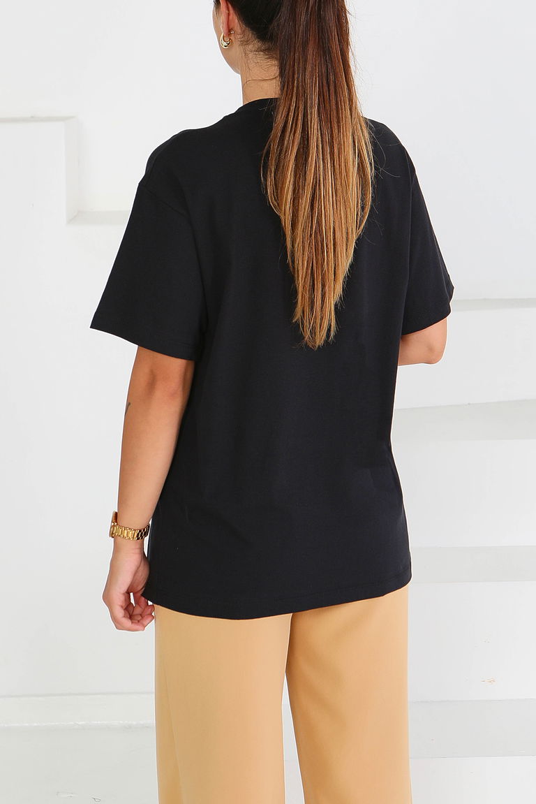 Baskılı Kısa Kollu T-Şhirt - 27569 - TOFİSA