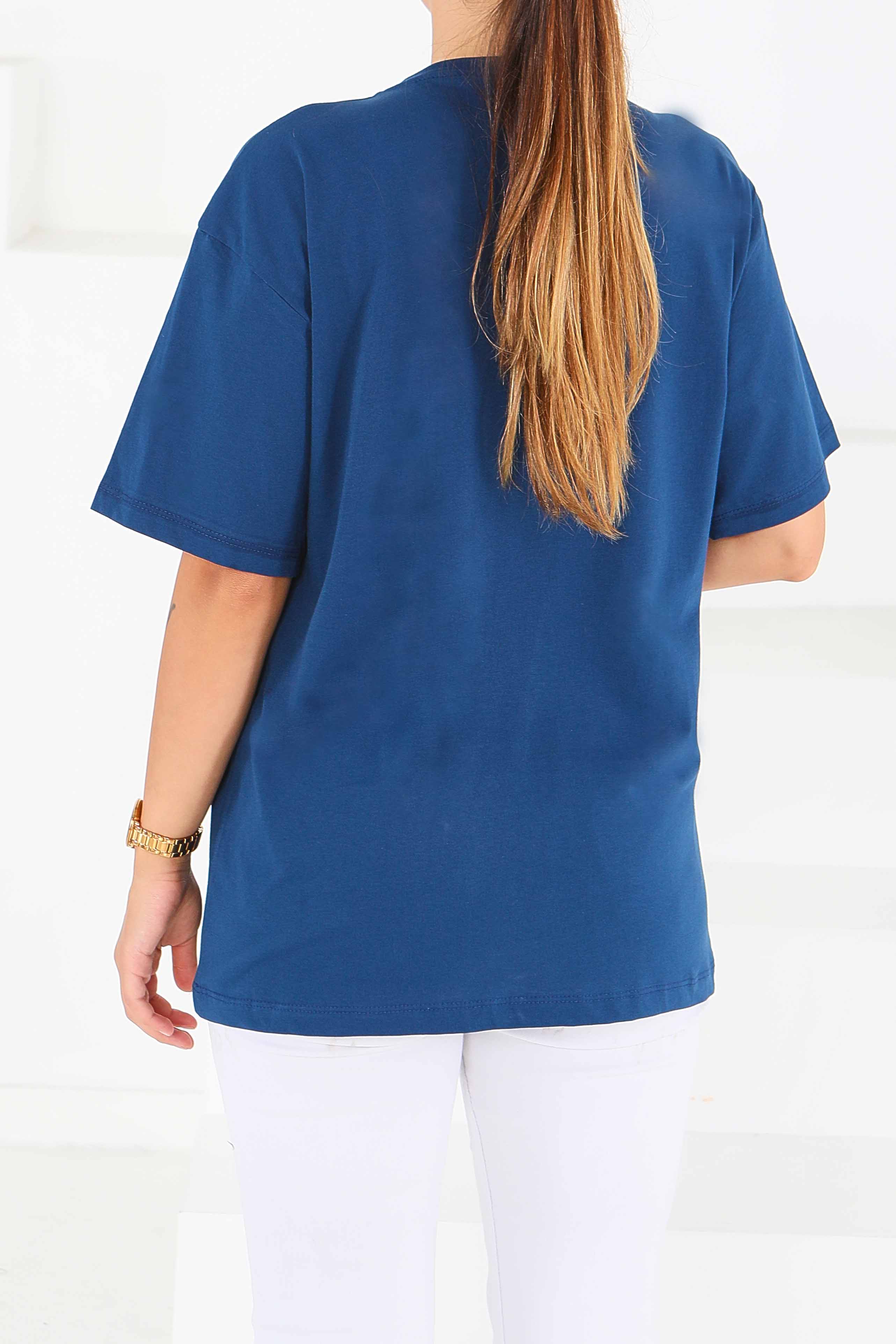 Baskılı Kısa Kollu T-Şhirt - 27569 - 5