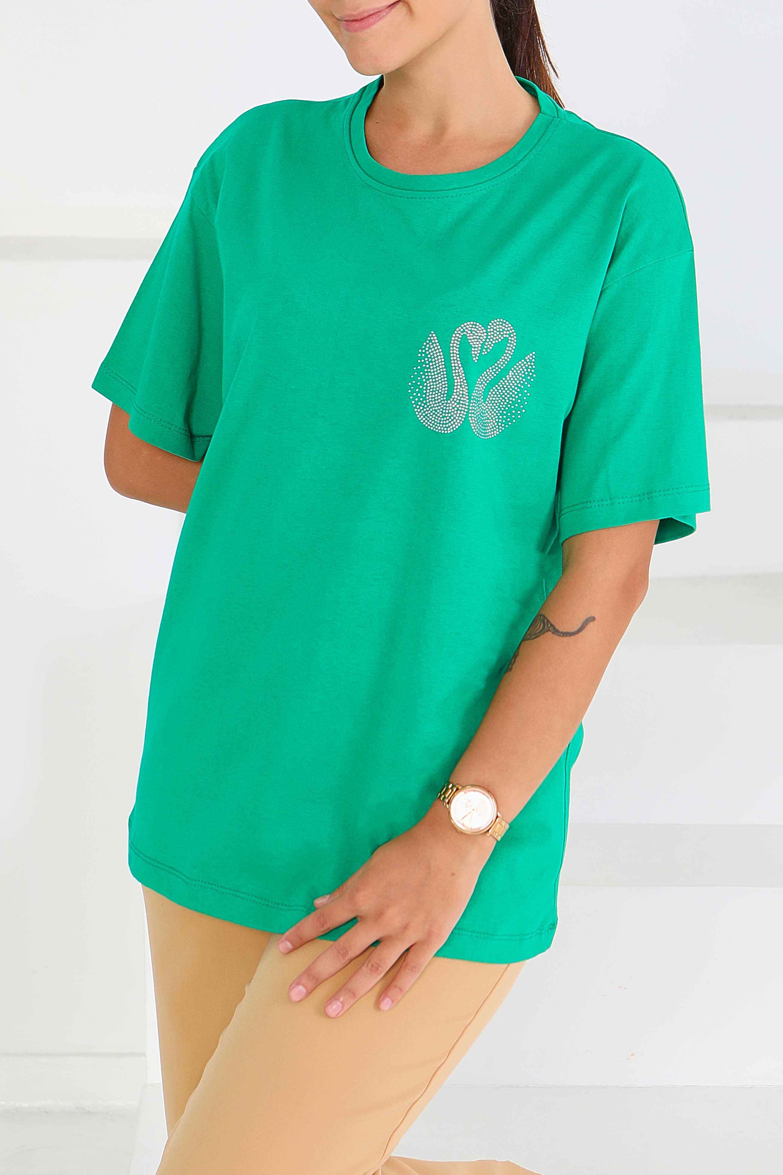 Baskılı Kısa Kollu T-Şhirt - 27570 - 1