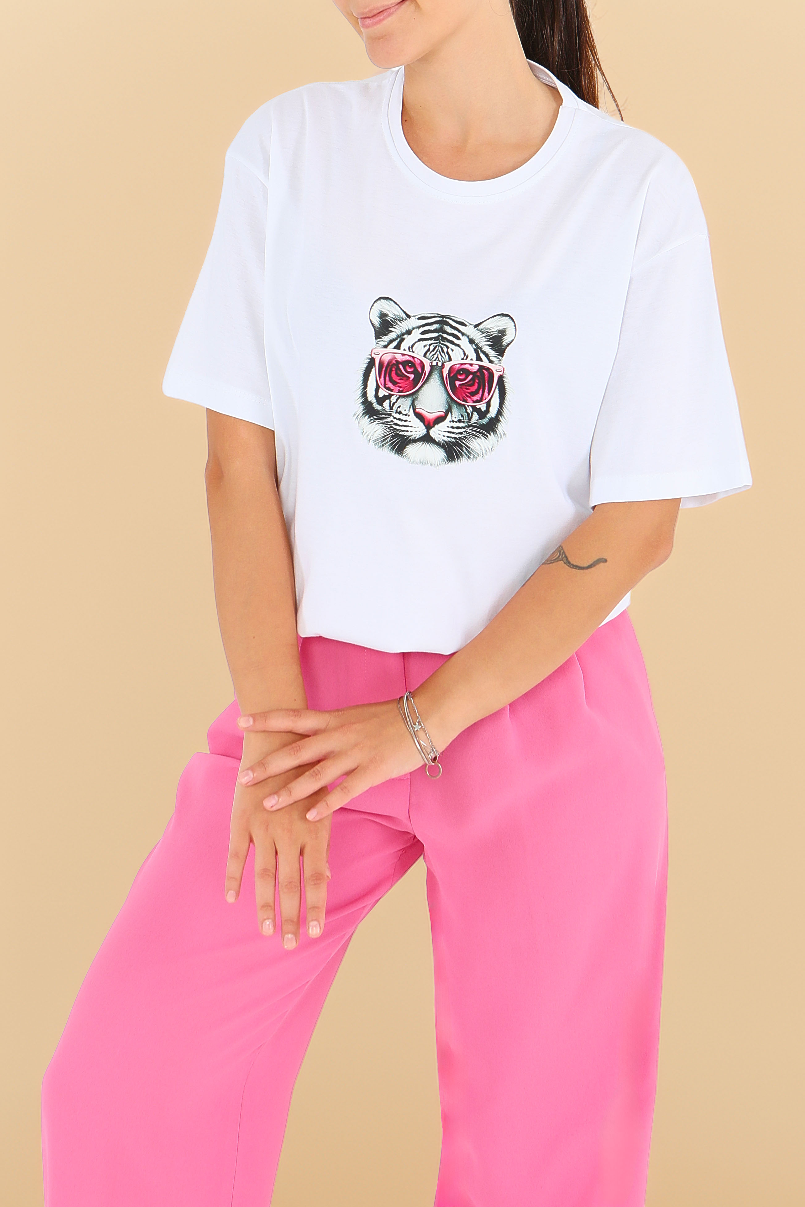 Baskılı Kısa Kollu T-Şhirt - 27571 - 1