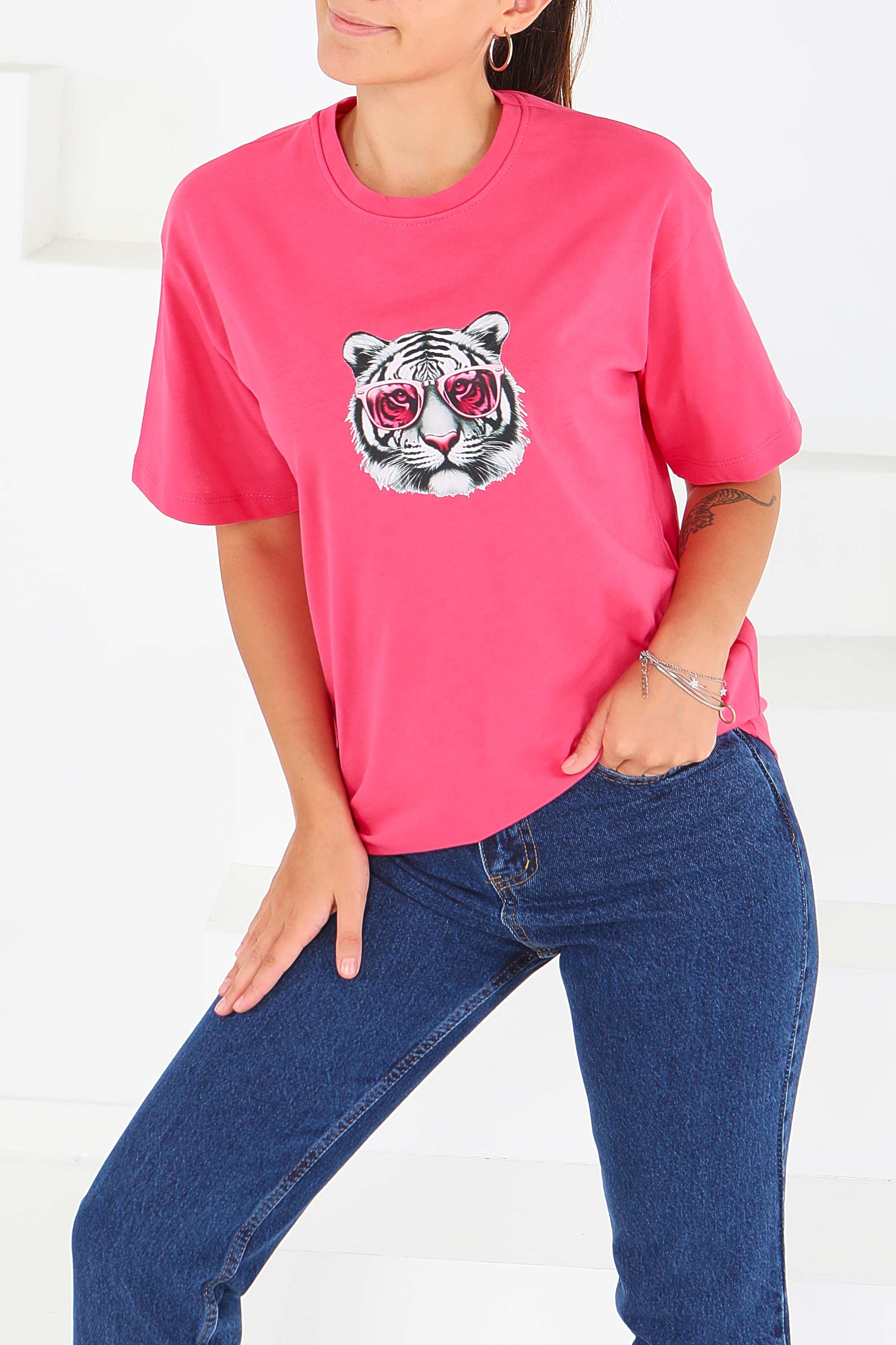 Baskılı Kısa Kollu T-Şhirt - 27571 - 1