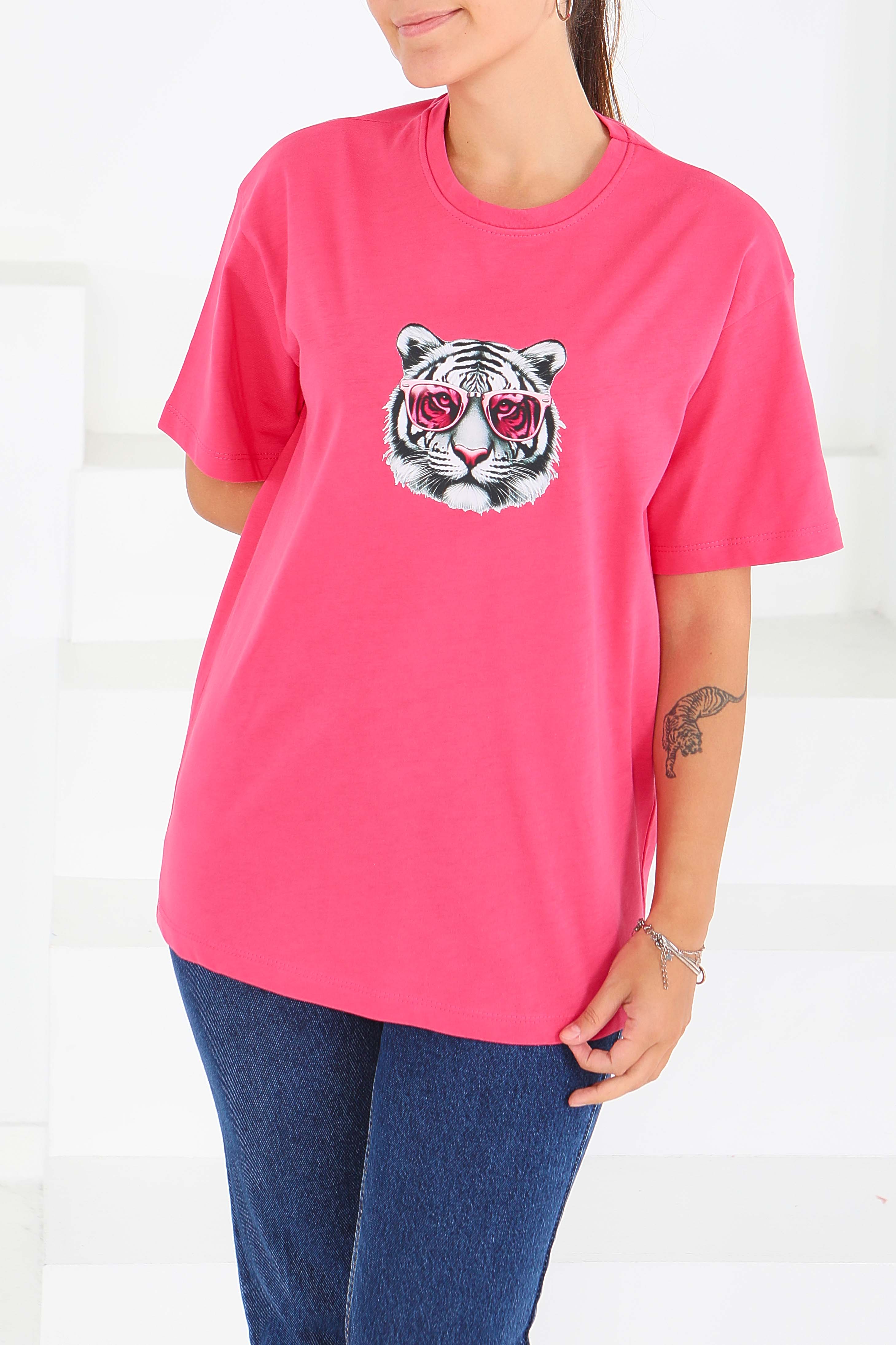 Baskılı Kısa Kollu T-Şhirt - 27571 - 2