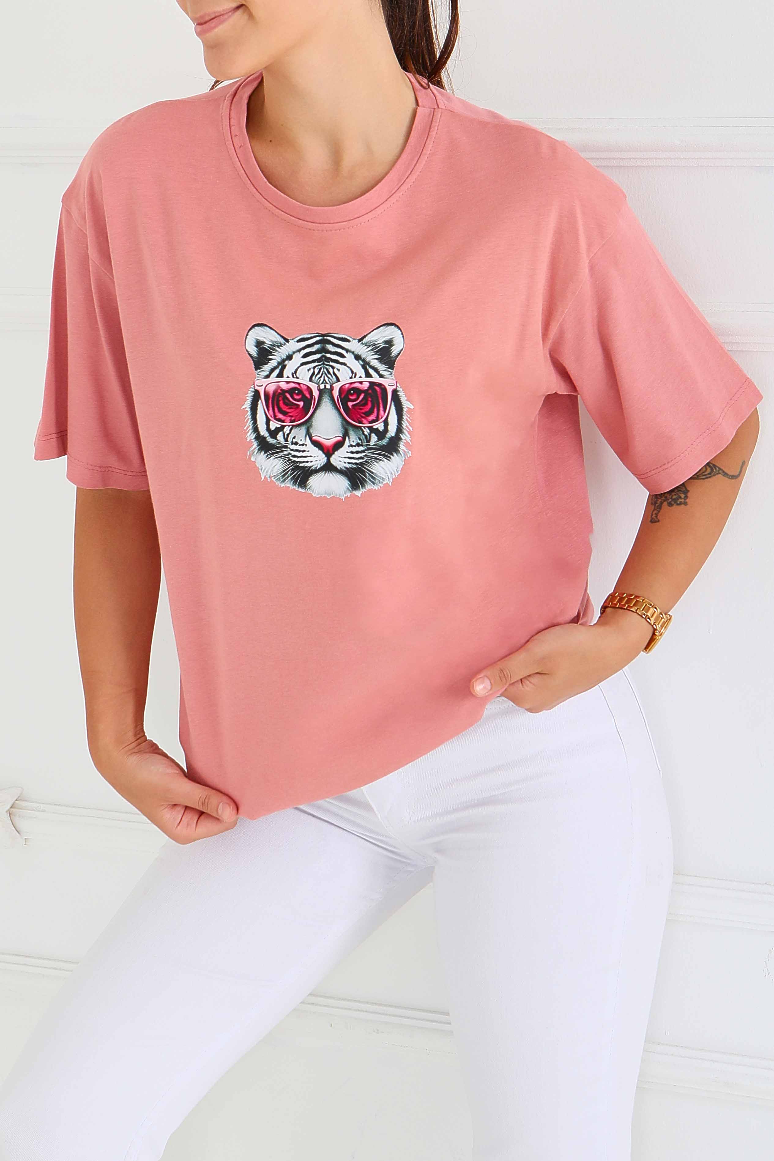 Baskılı Kısa Kollu T-Şhirt - 27571 - 1