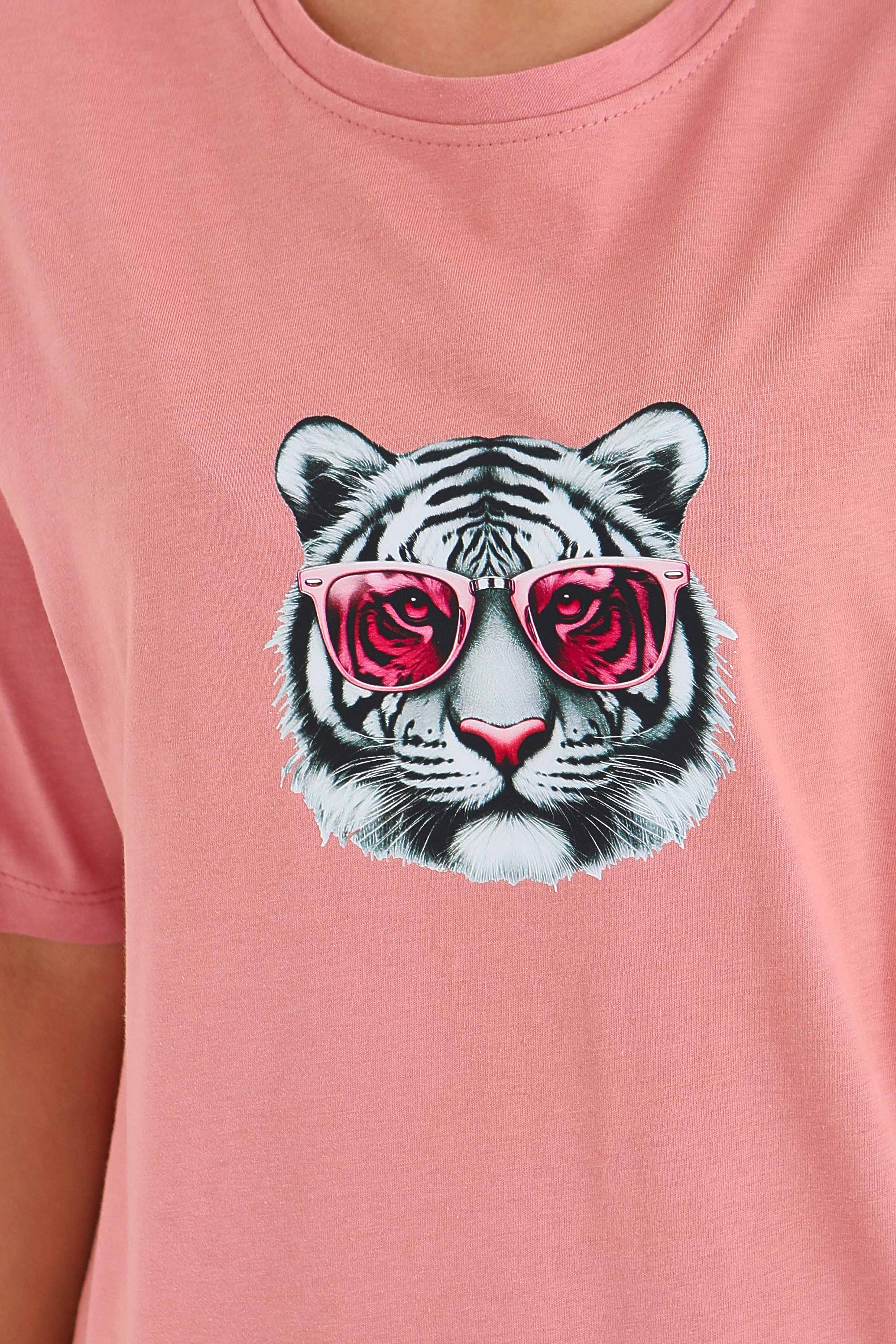 Baskılı Kısa Kollu T-Şhirt - 27571 - 3