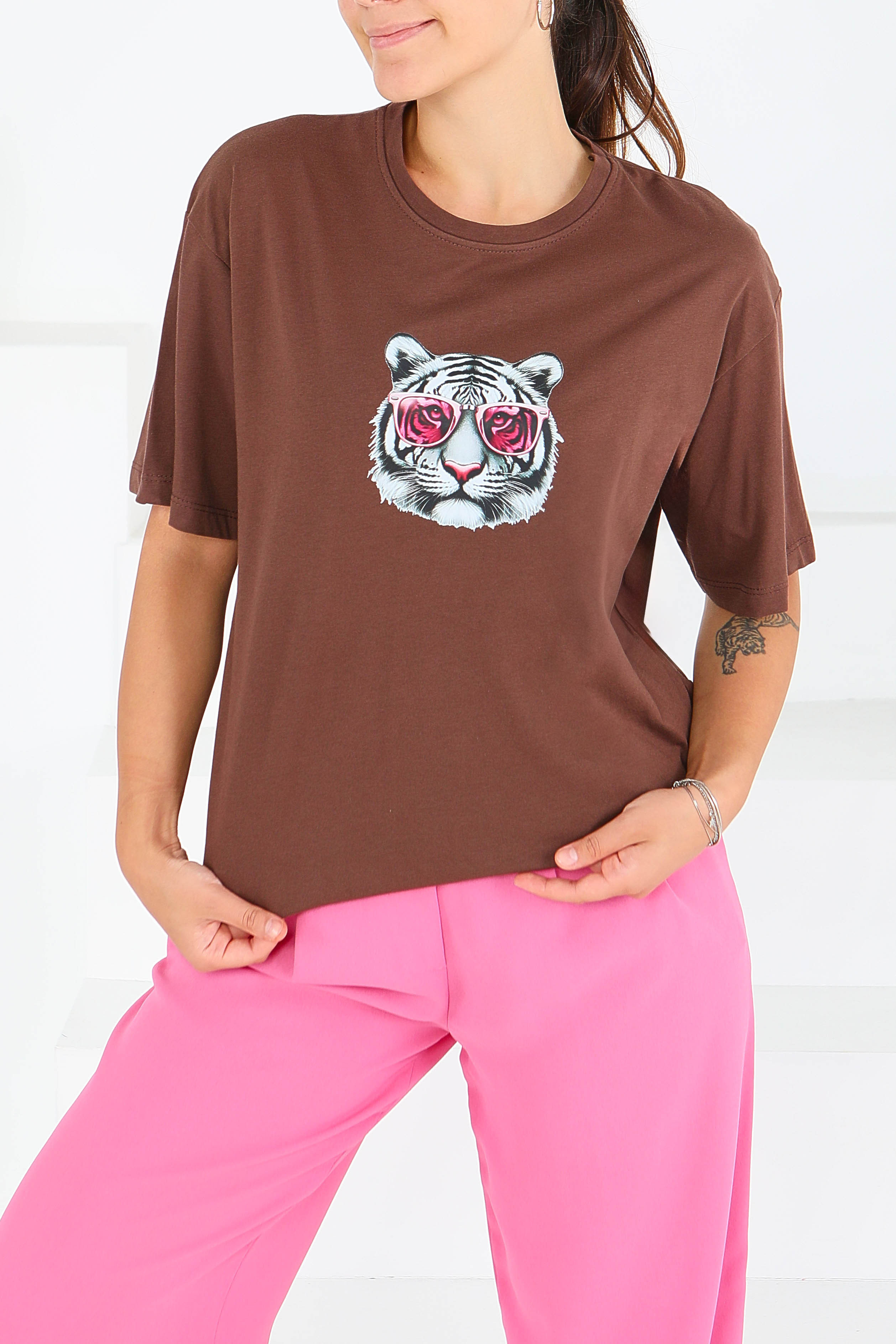 Baskılı Kısa Kollu T-Şhirt - 27571 - 3