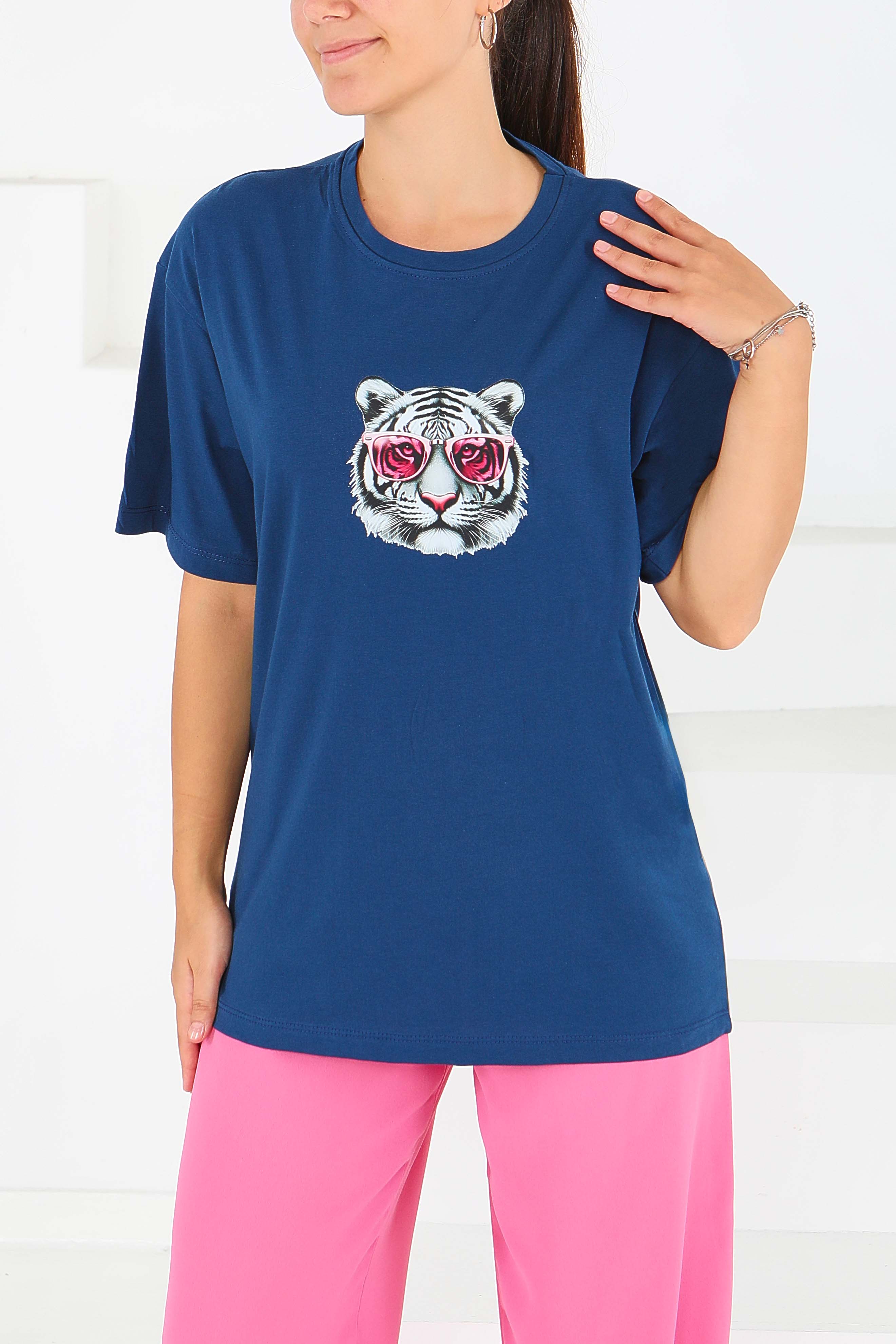 Baskılı Kısa Kollu T-Şhirt - 27571 - 2