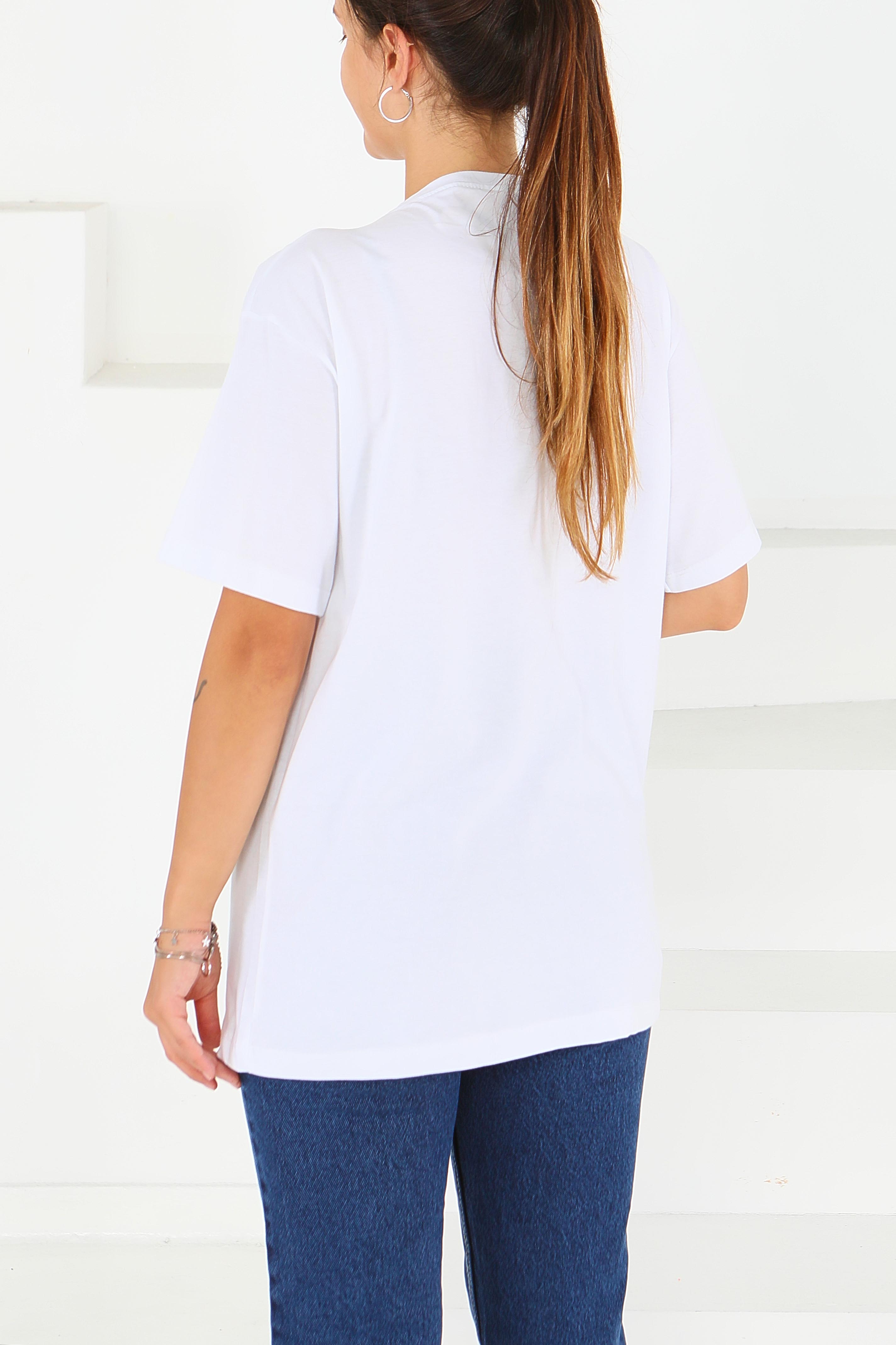 Baskılı Kısa Kollu T-Şhirt - 27572 - 4