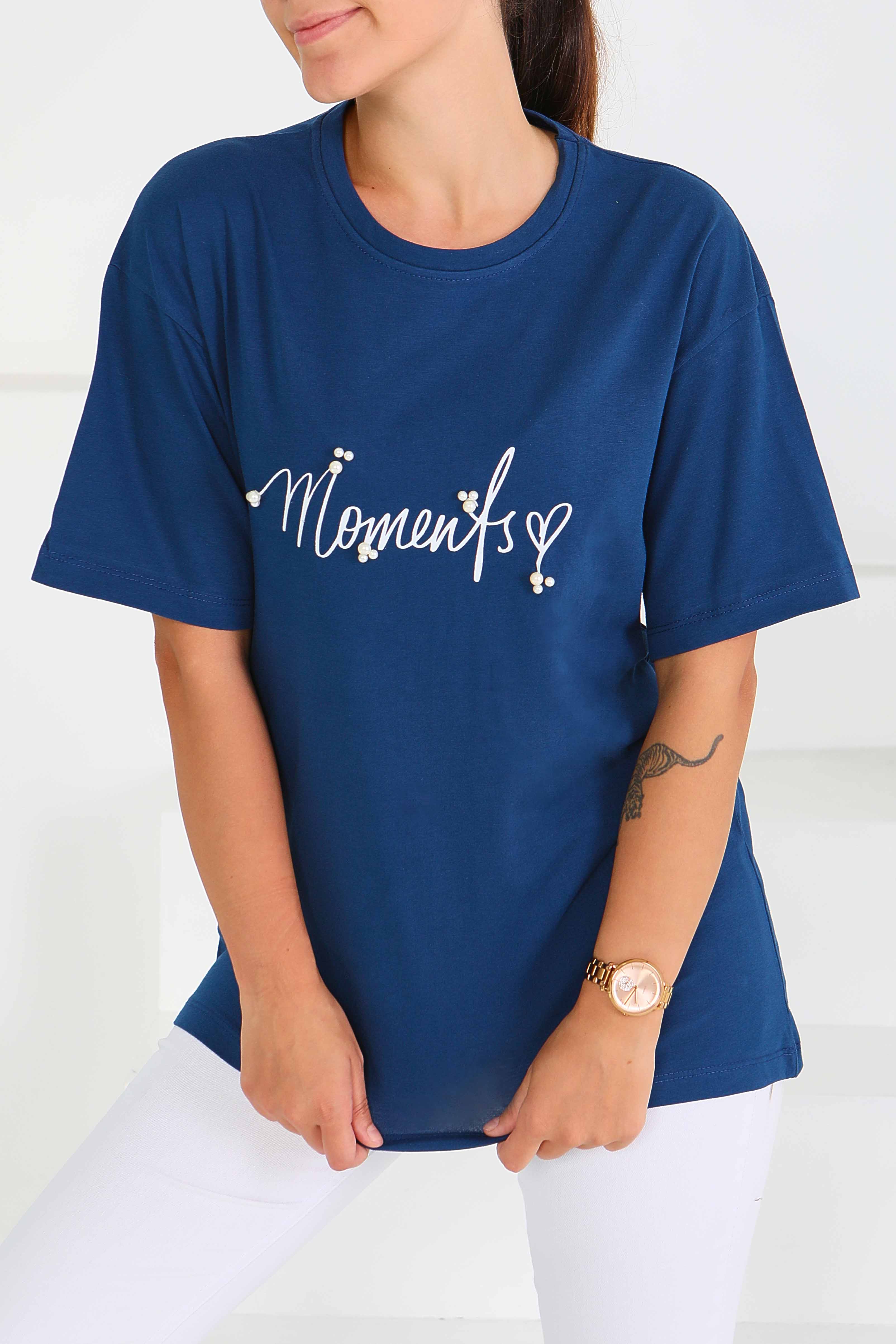 Baskılı Kısa Kollu T-Şhirt - 27572 - 1