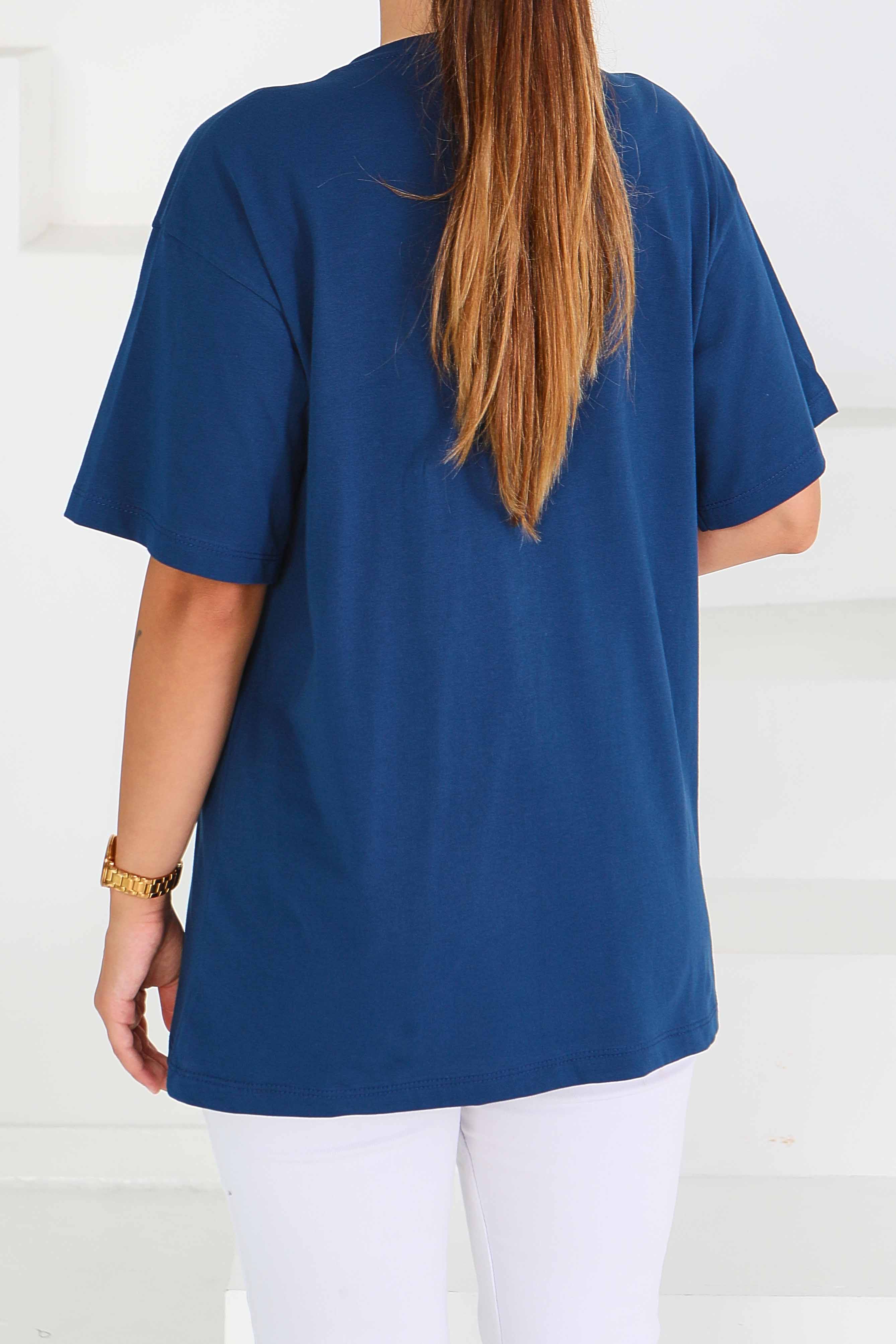 Baskılı Kısa Kollu T-Şhirt - 27572 - 4