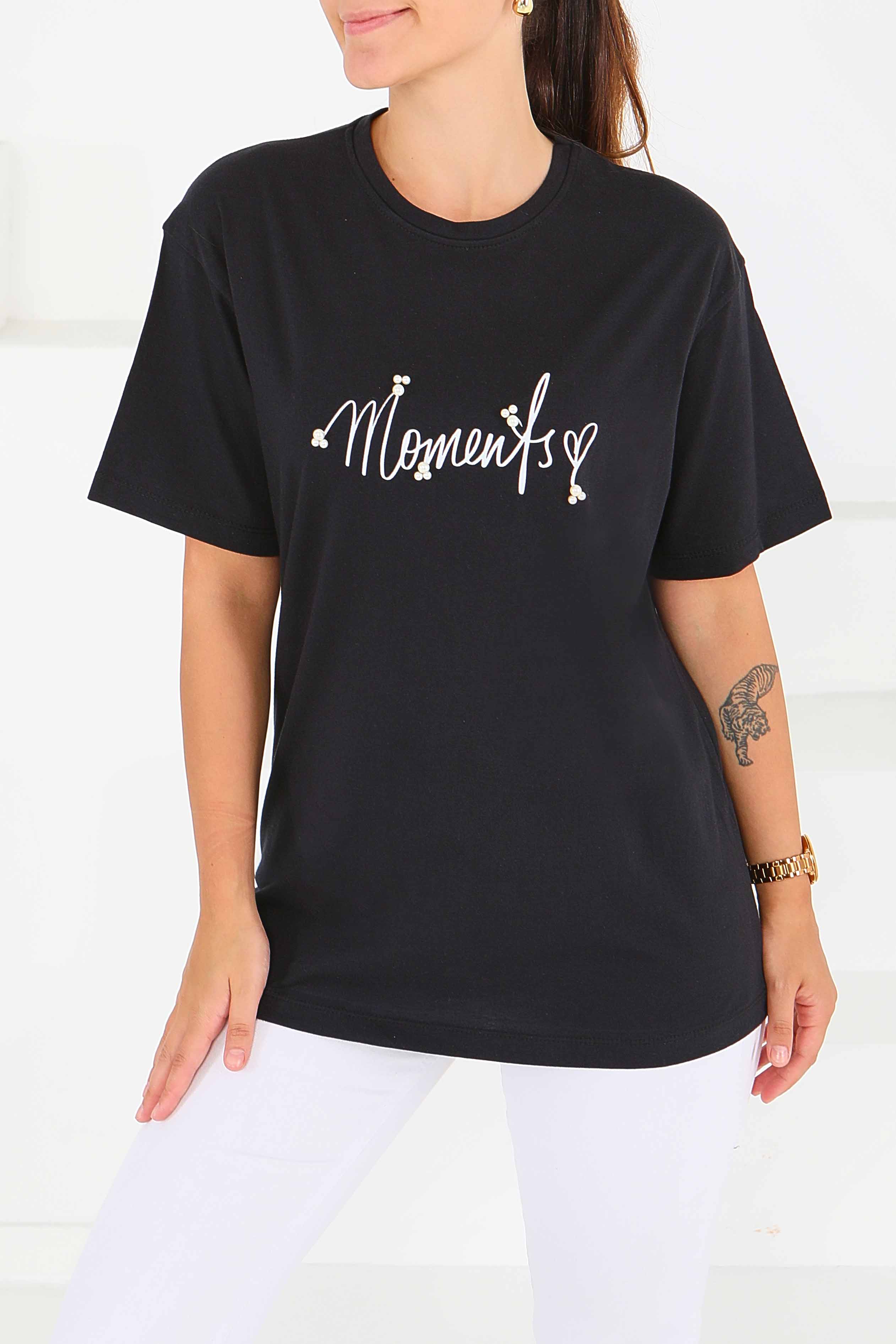 Baskılı Kısa Kollu T-Şhirt - 27572 - 2