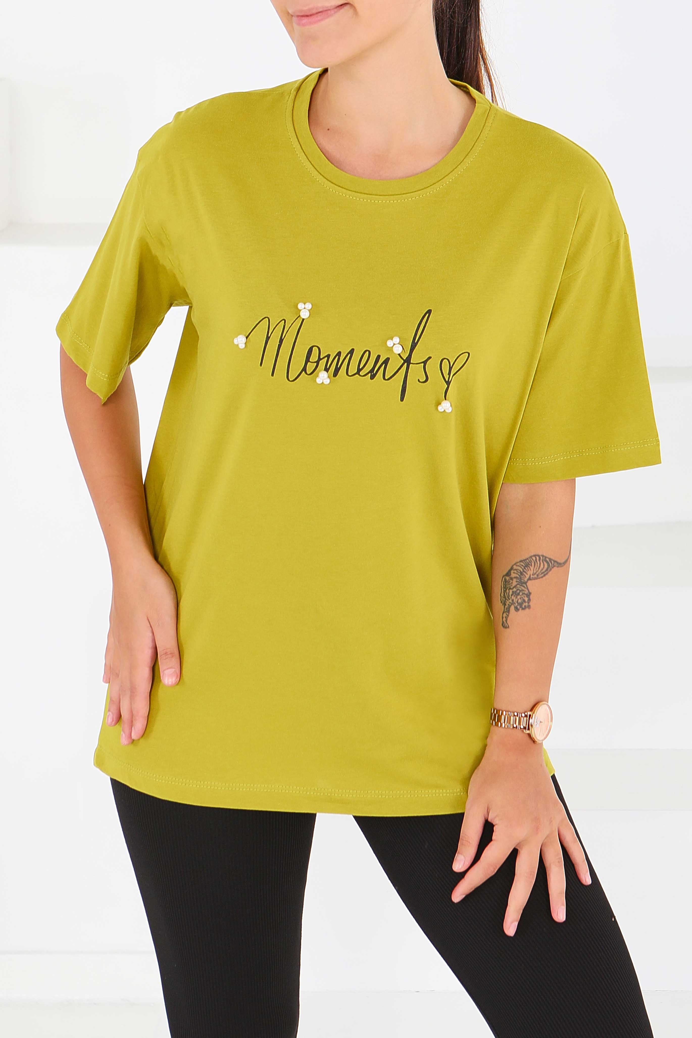 Baskılı Kısa Kollu T-Şhirt - 27572 - 1