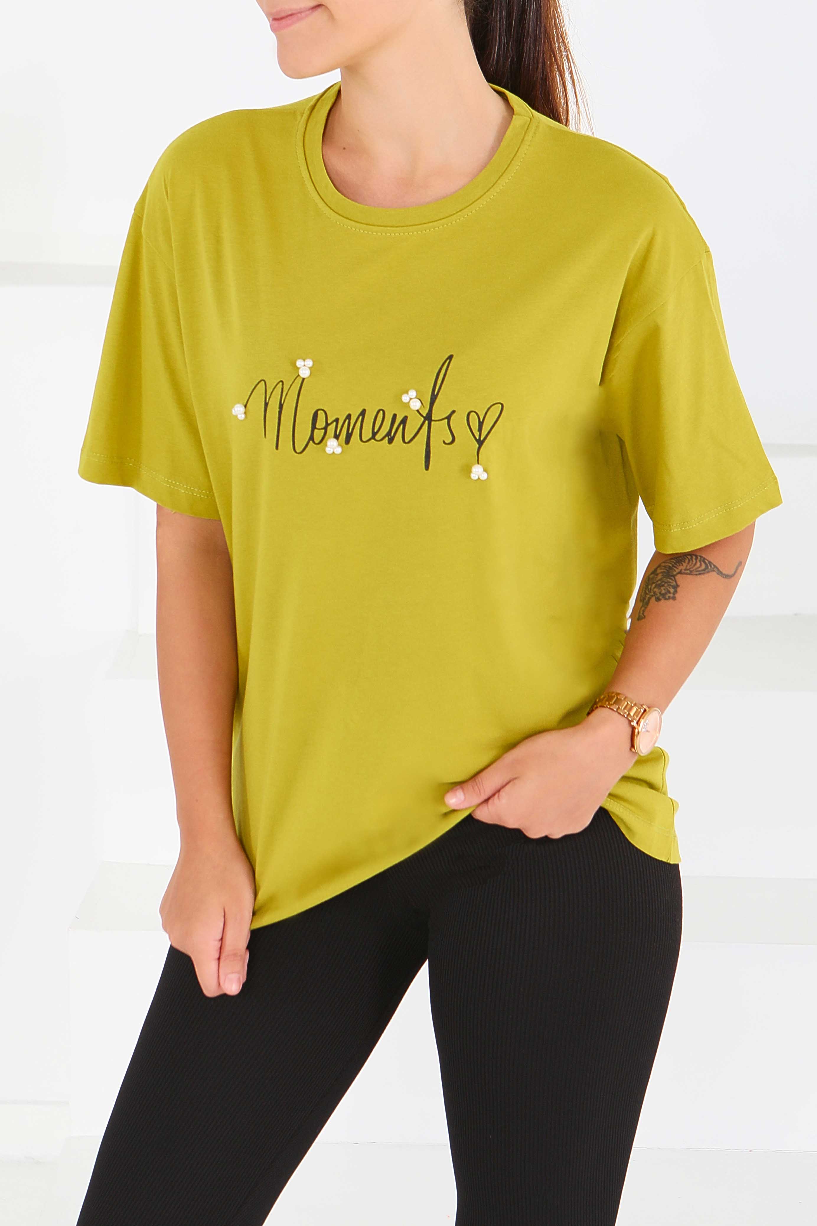 Baskılı Kısa Kollu T-Şhirt - 27572 - 2