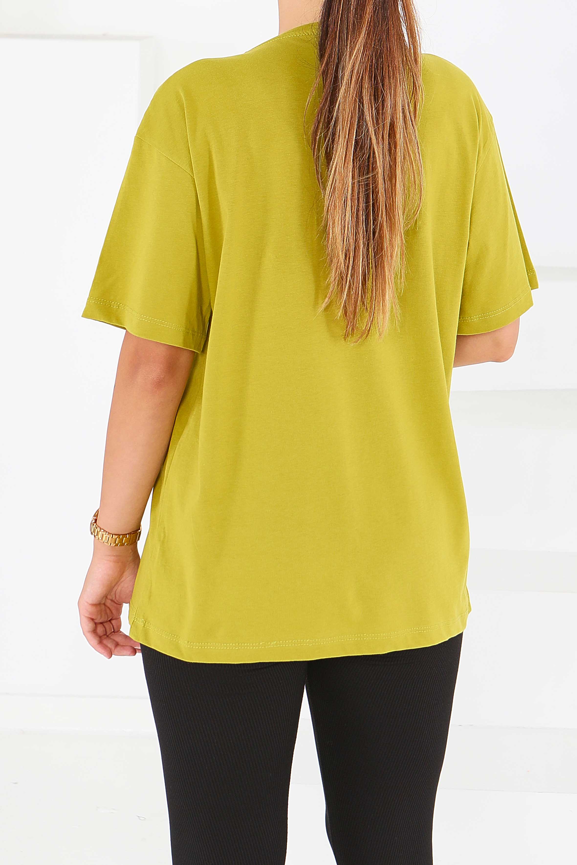 Baskılı Kısa Kollu T-Şhirt - 27572 - 4