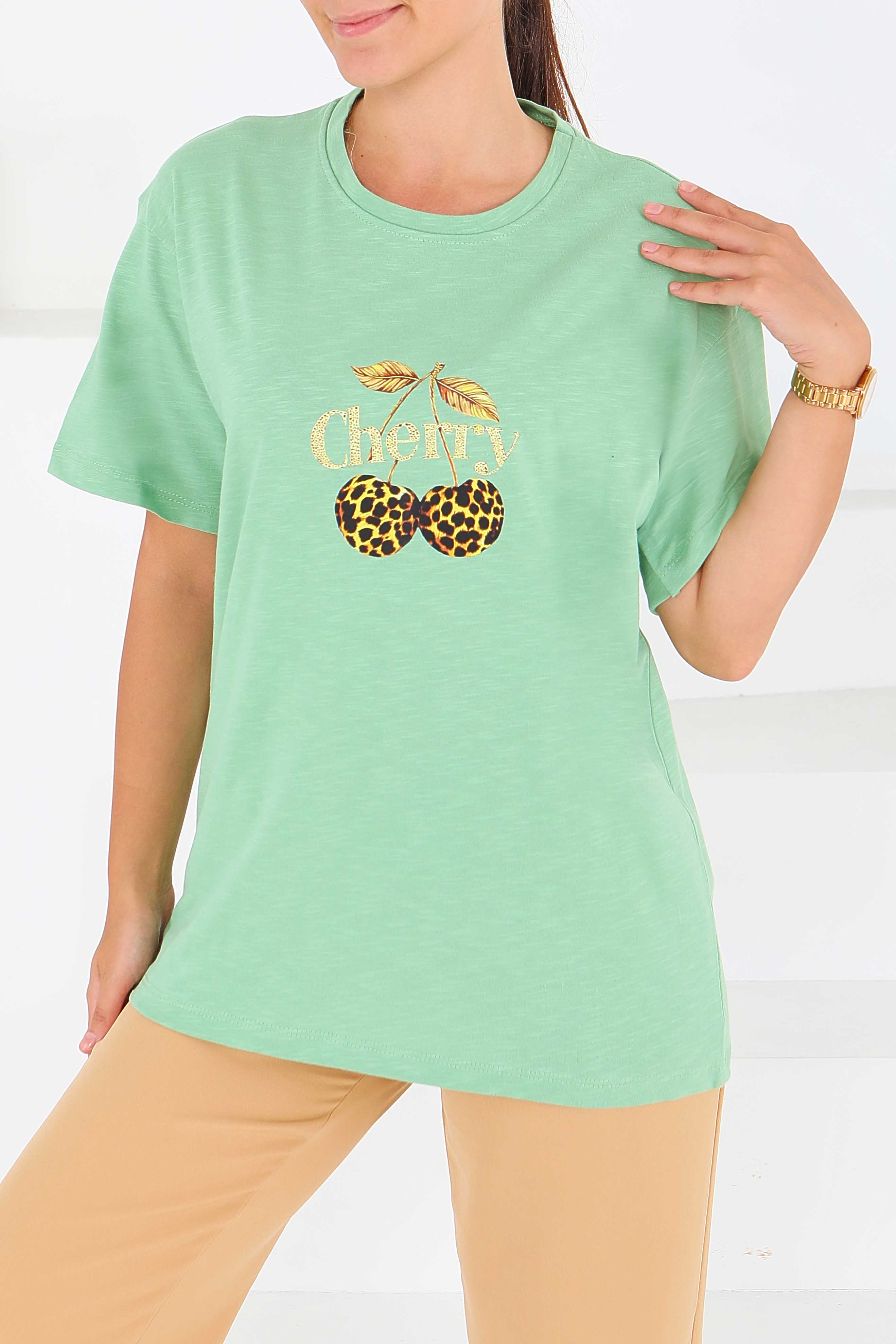 Baskılı Kısa Kollu T-Şhirt - 27575 - 3