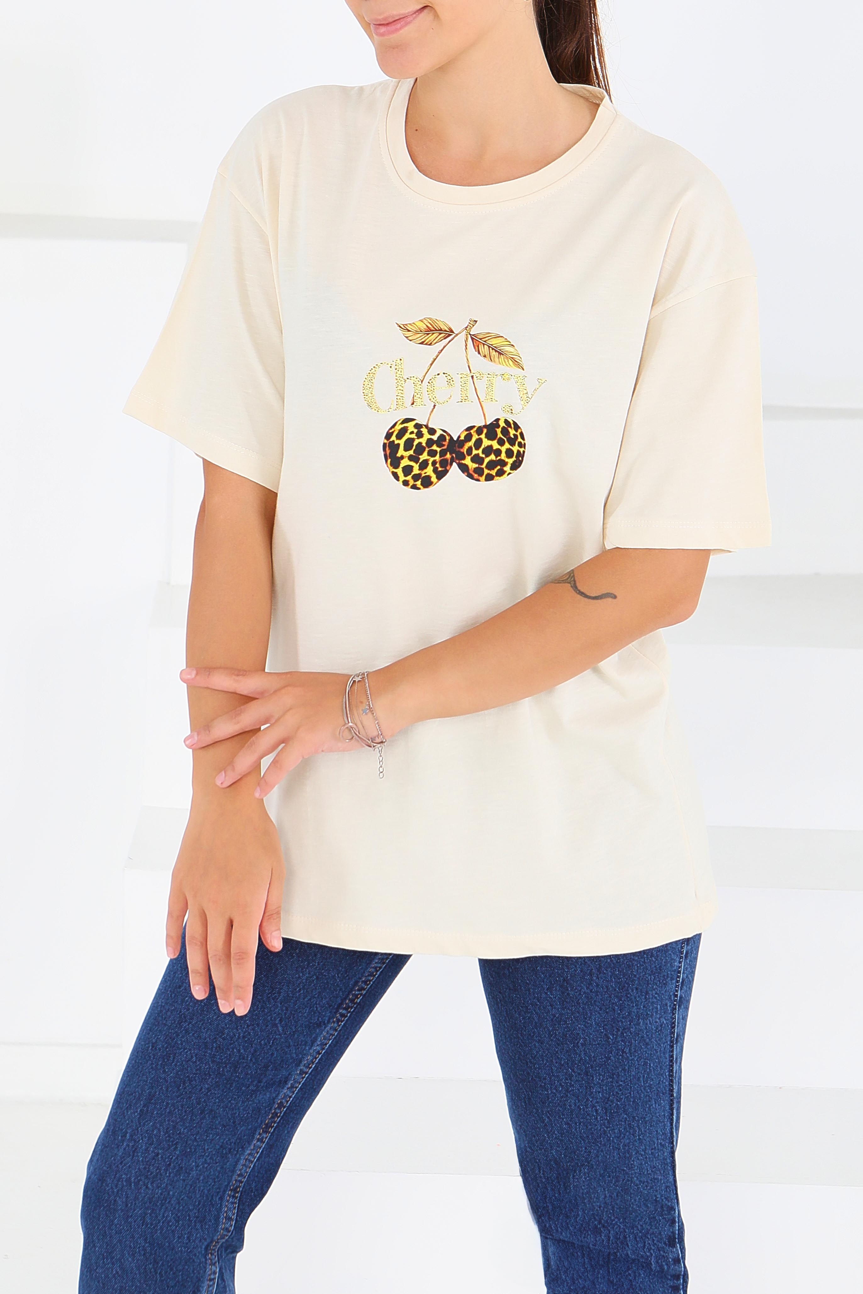 Baskılı Kısa Kollu T-Şhirt - 27575 - 3