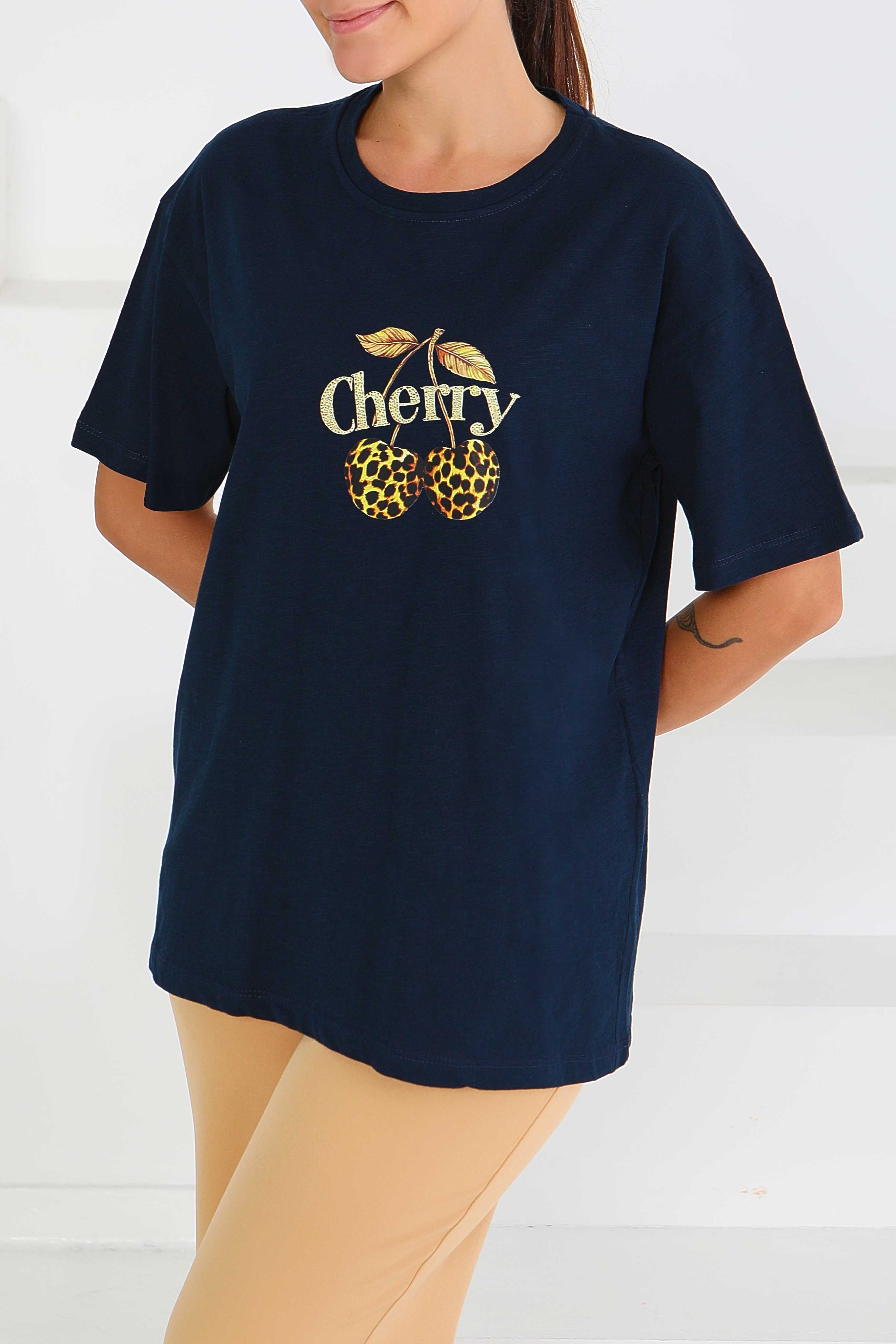 Baskılı Kısa Kollu T-Şhirt - 27575 - 2