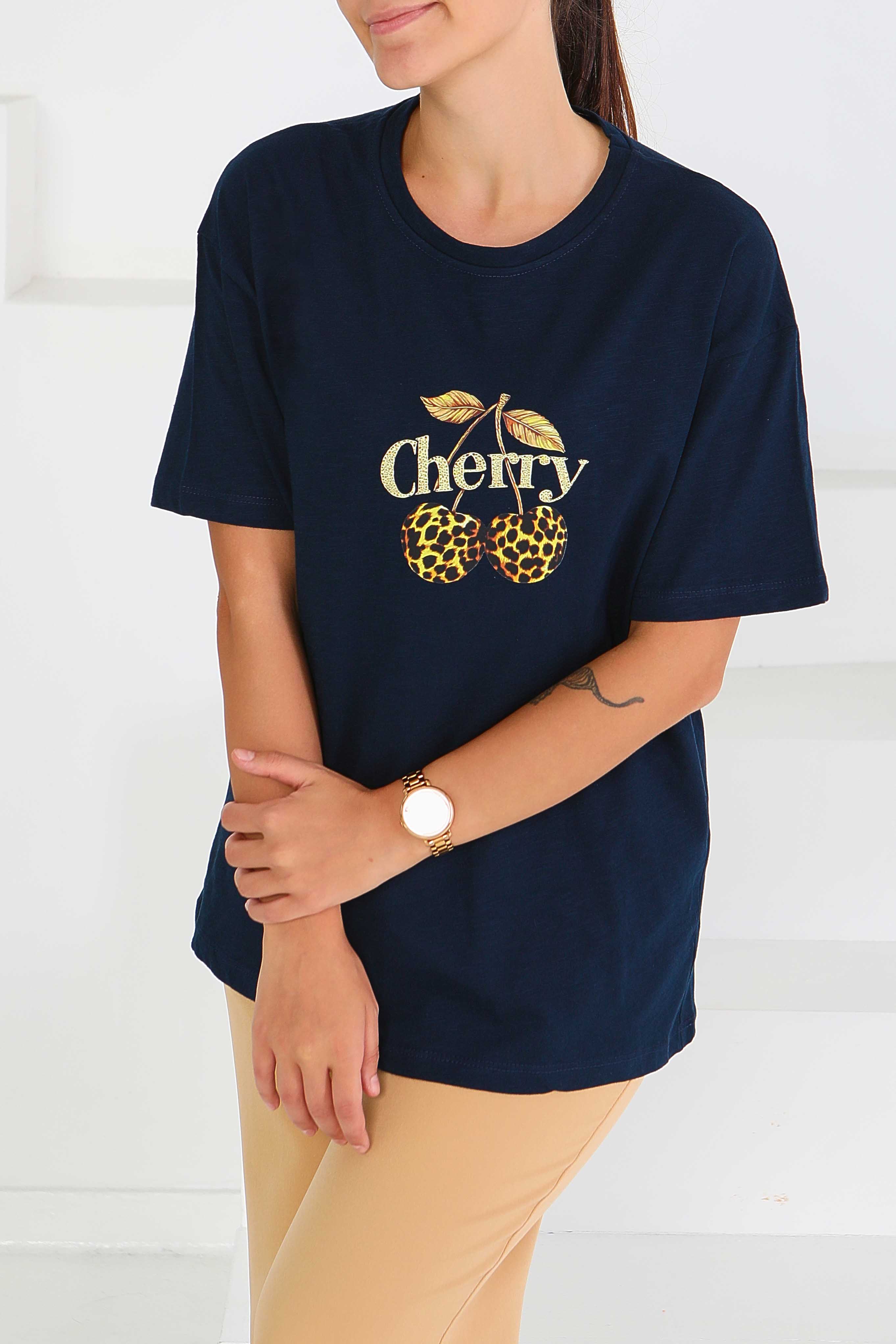 Baskılı Kısa Kollu T-Şhirt - 27575 - 3