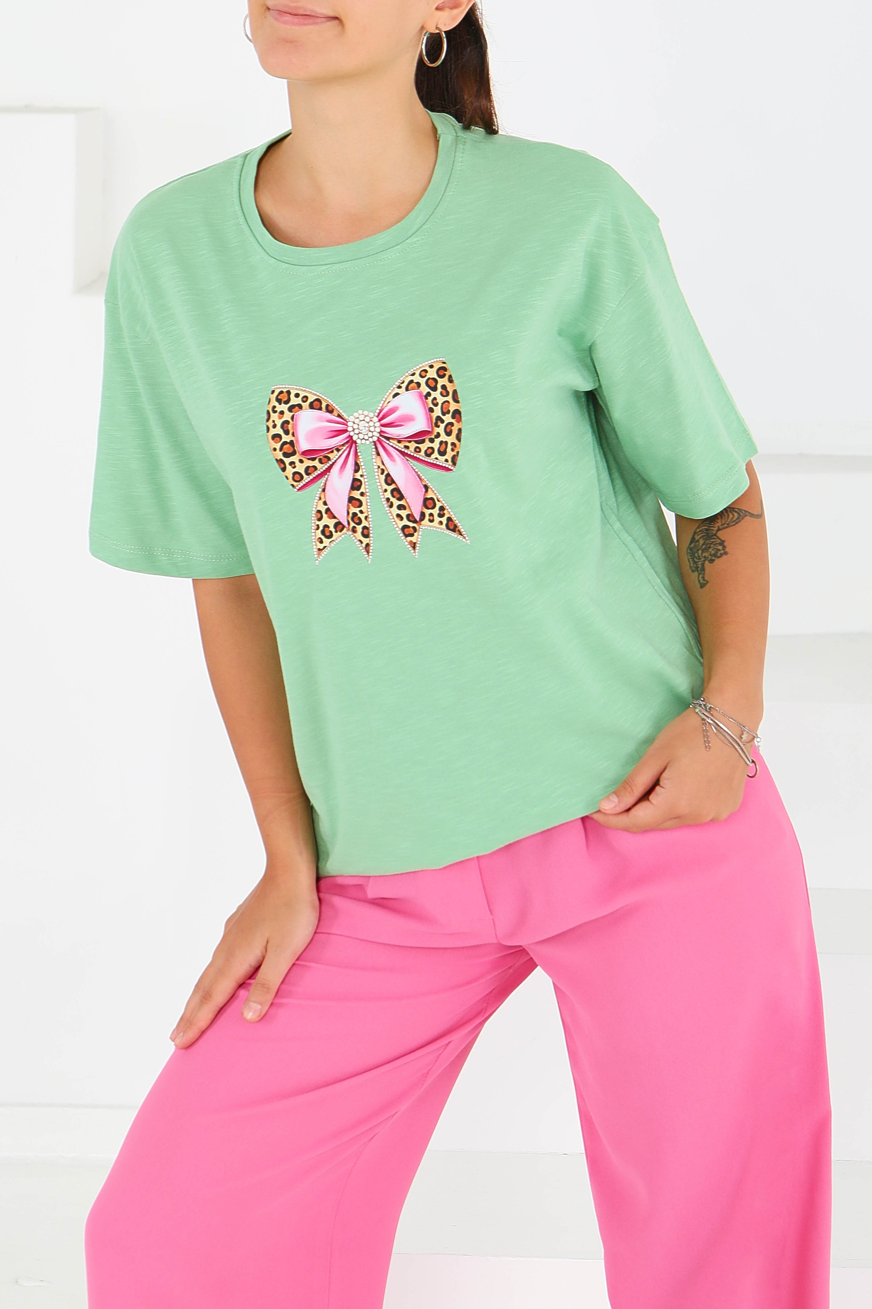 Baskılı Kısa Kollu T-Şhirt - 27576 - 1