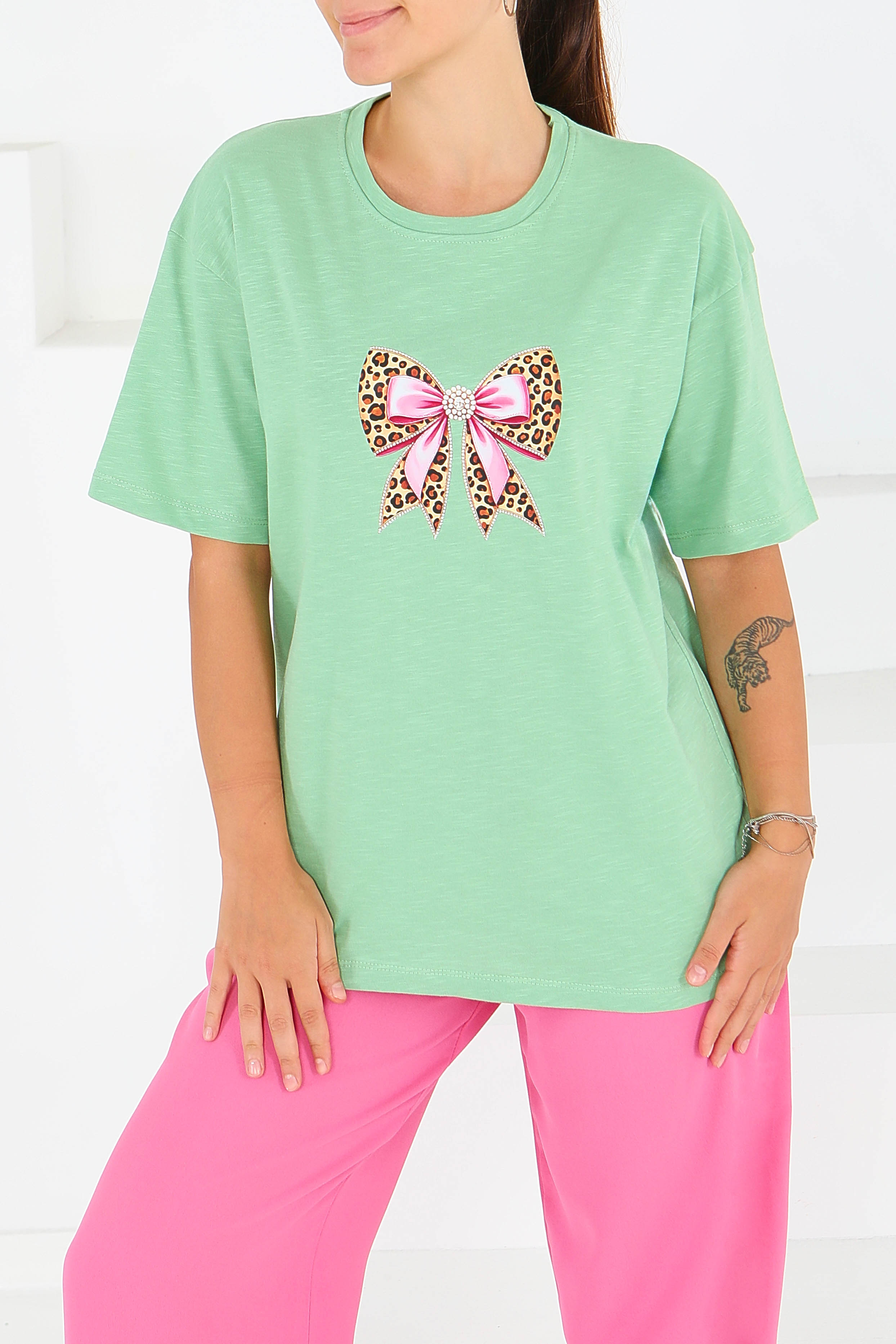 Baskılı Kısa Kollu T-Şhirt - 27576 - 2