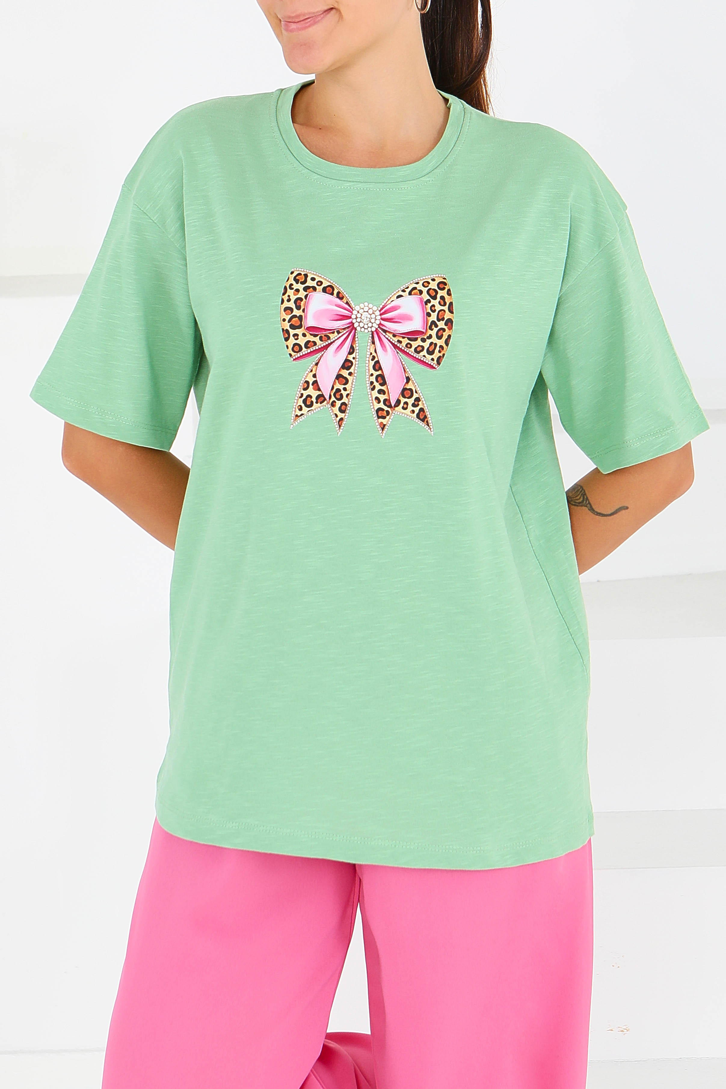 Baskılı Kısa Kollu T-Şhirt - 27576 - 3