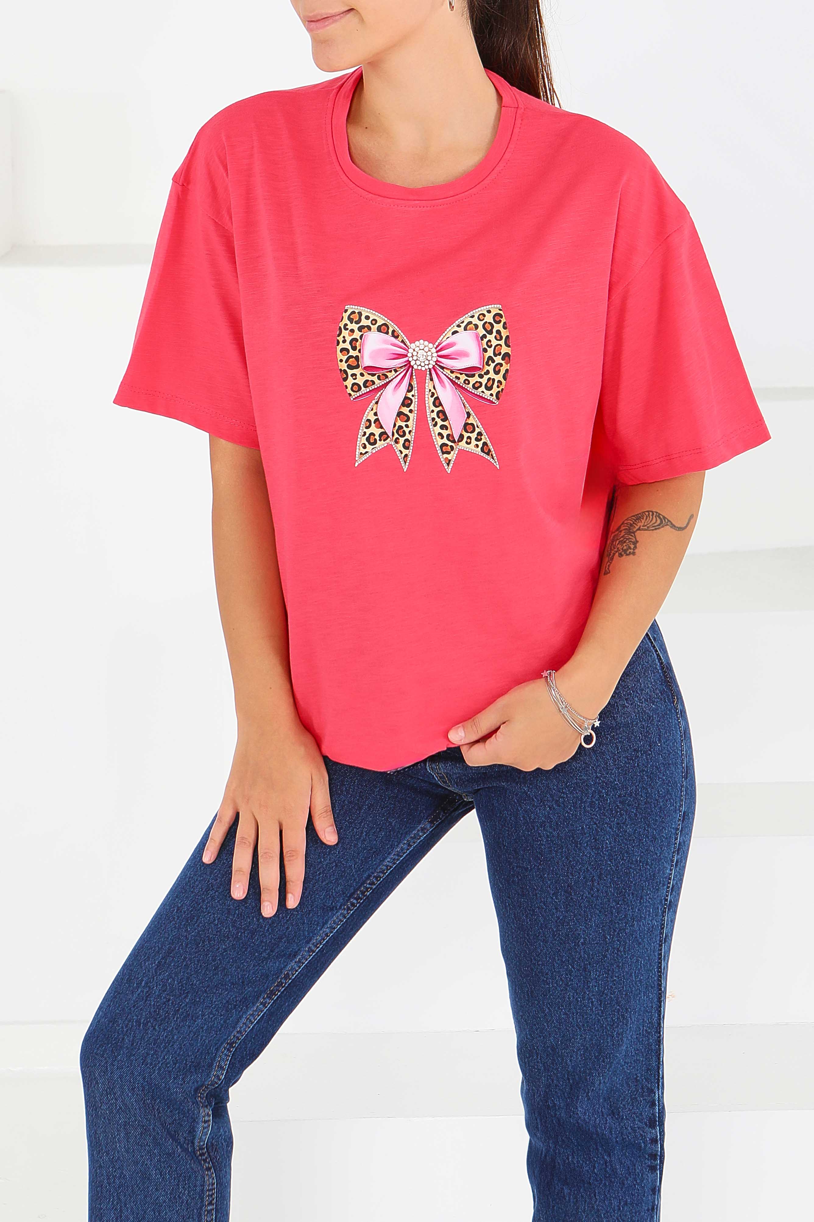 Baskılı Kısa Kollu T-Şhirt - 27576 - 2