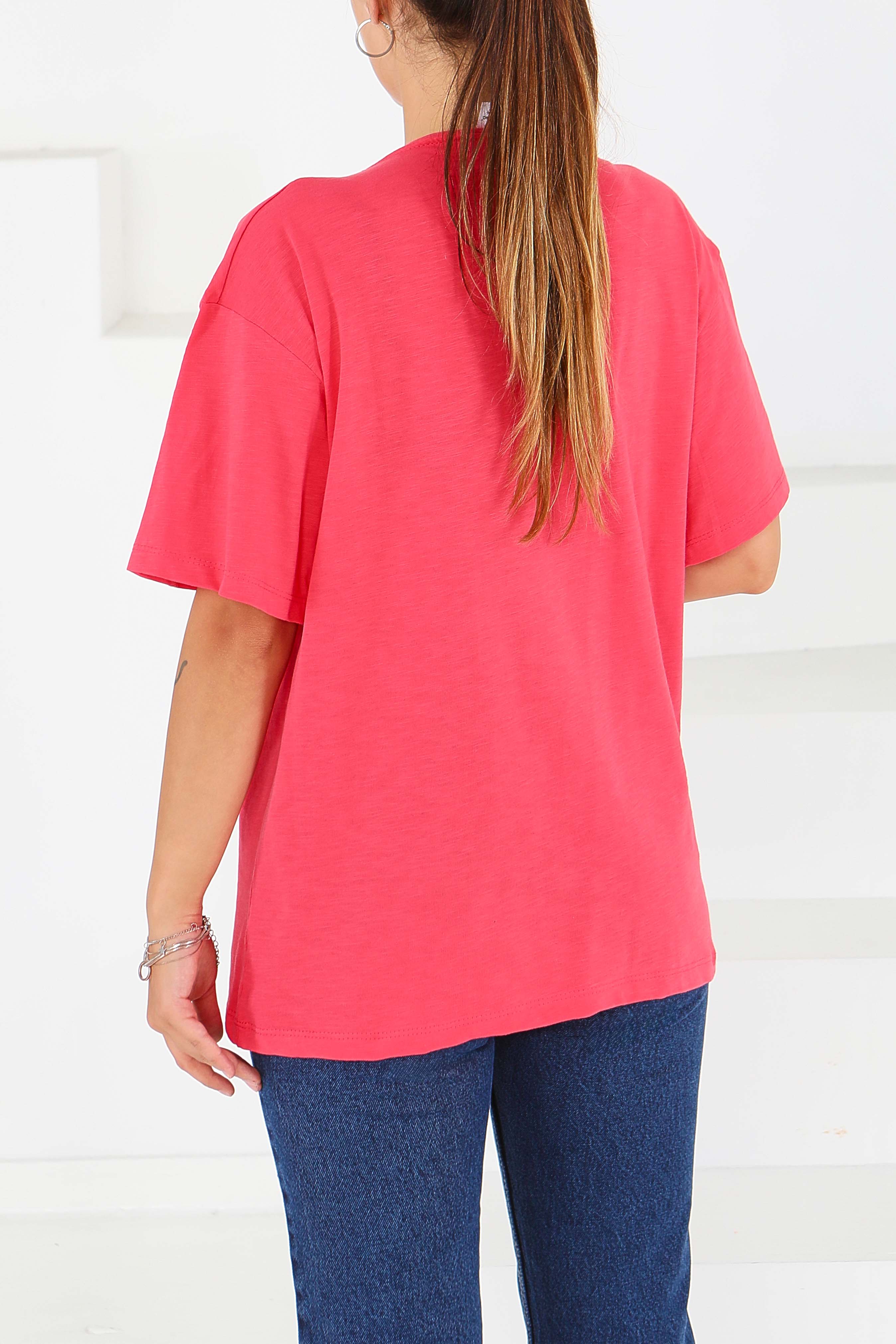 Baskılı Kısa Kollu T-Şhirt - 27576 - 4