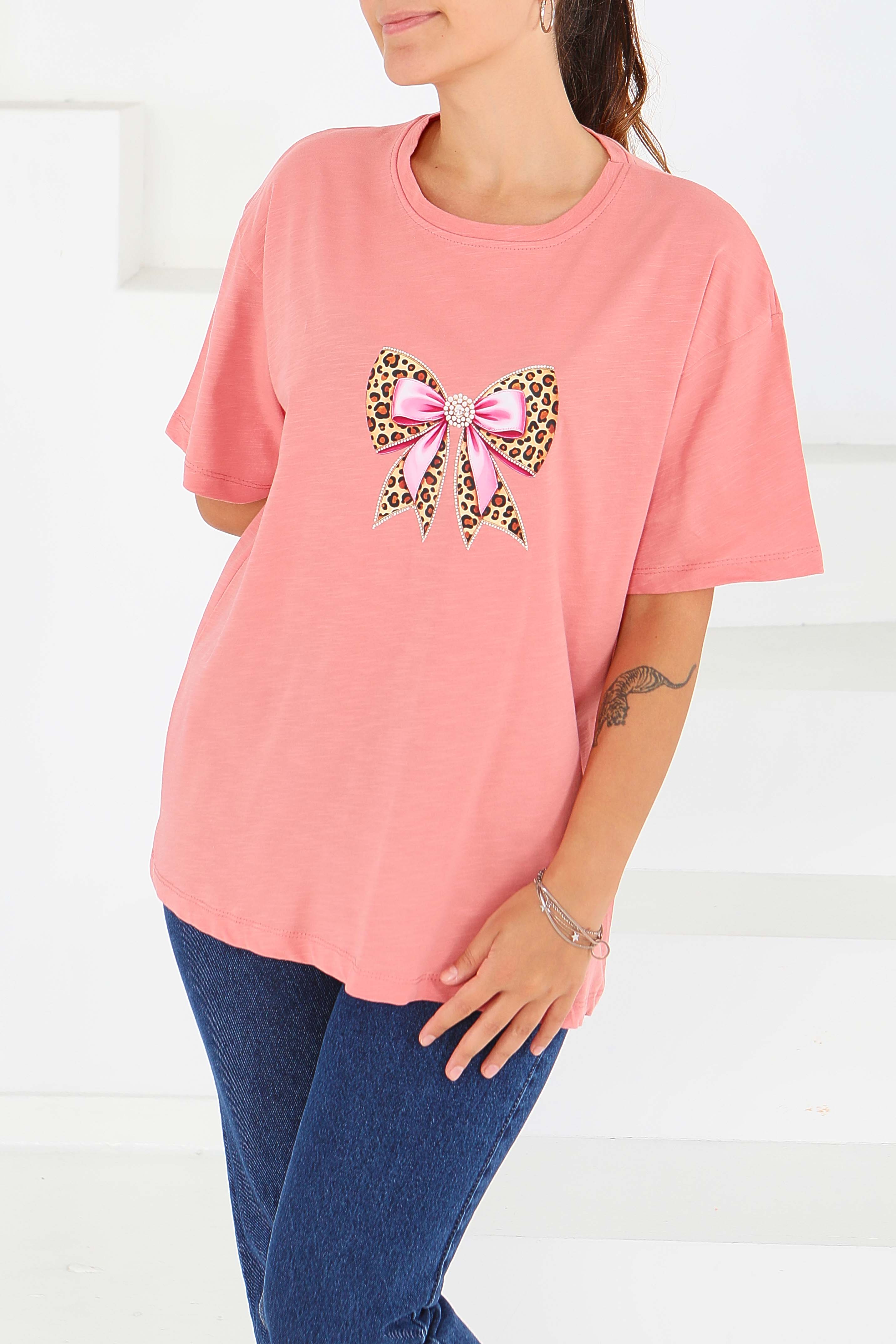 Baskılı Kısa Kollu T-Şhirt - 27576 - 1