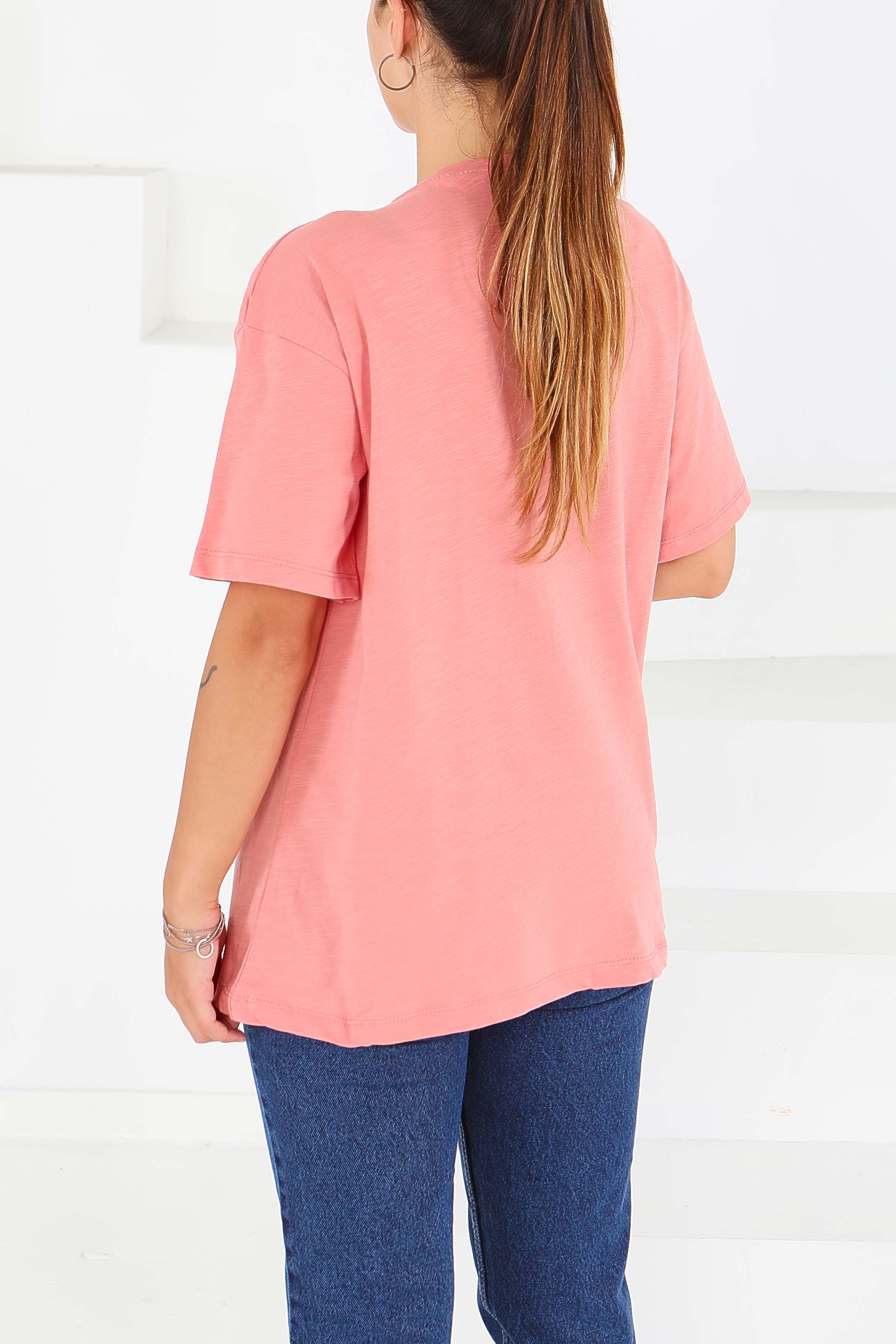 Baskılı Kısa Kollu T-Şhirt - 27576 - 4