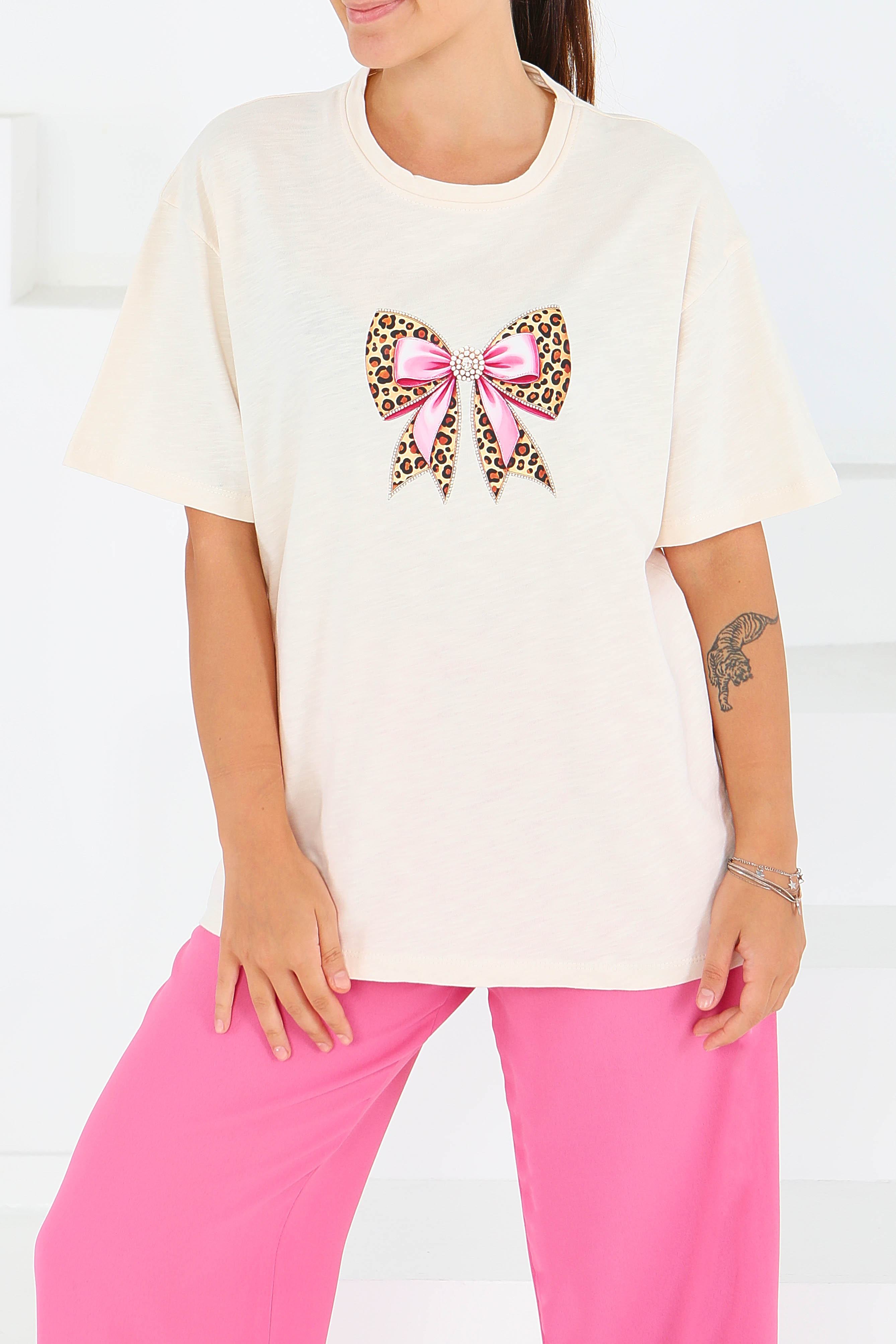 Baskılı Kısa Kollu T-Şhirt - 27576 - 2