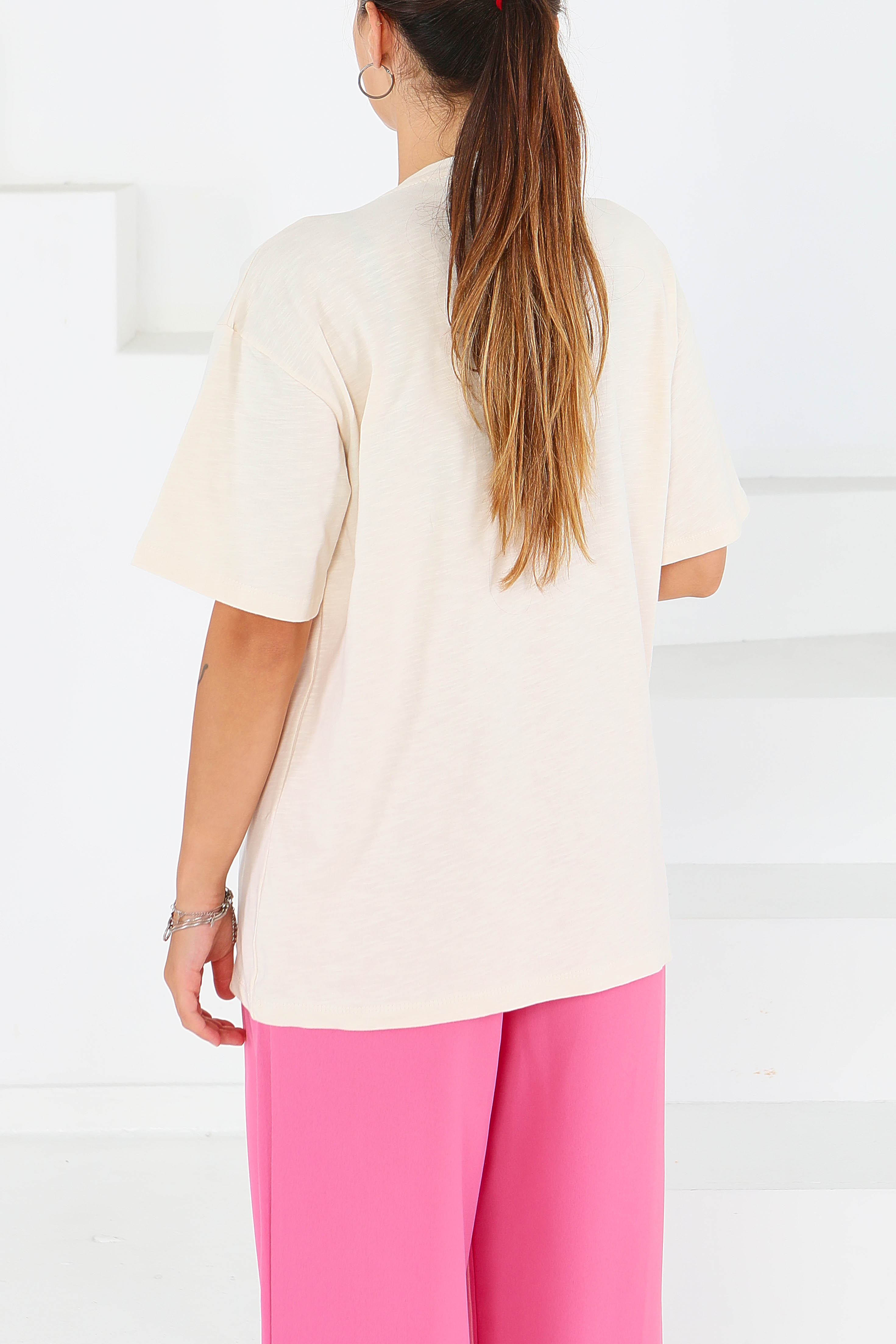 Baskılı Kısa Kollu T-Şhirt - 27576 - 4