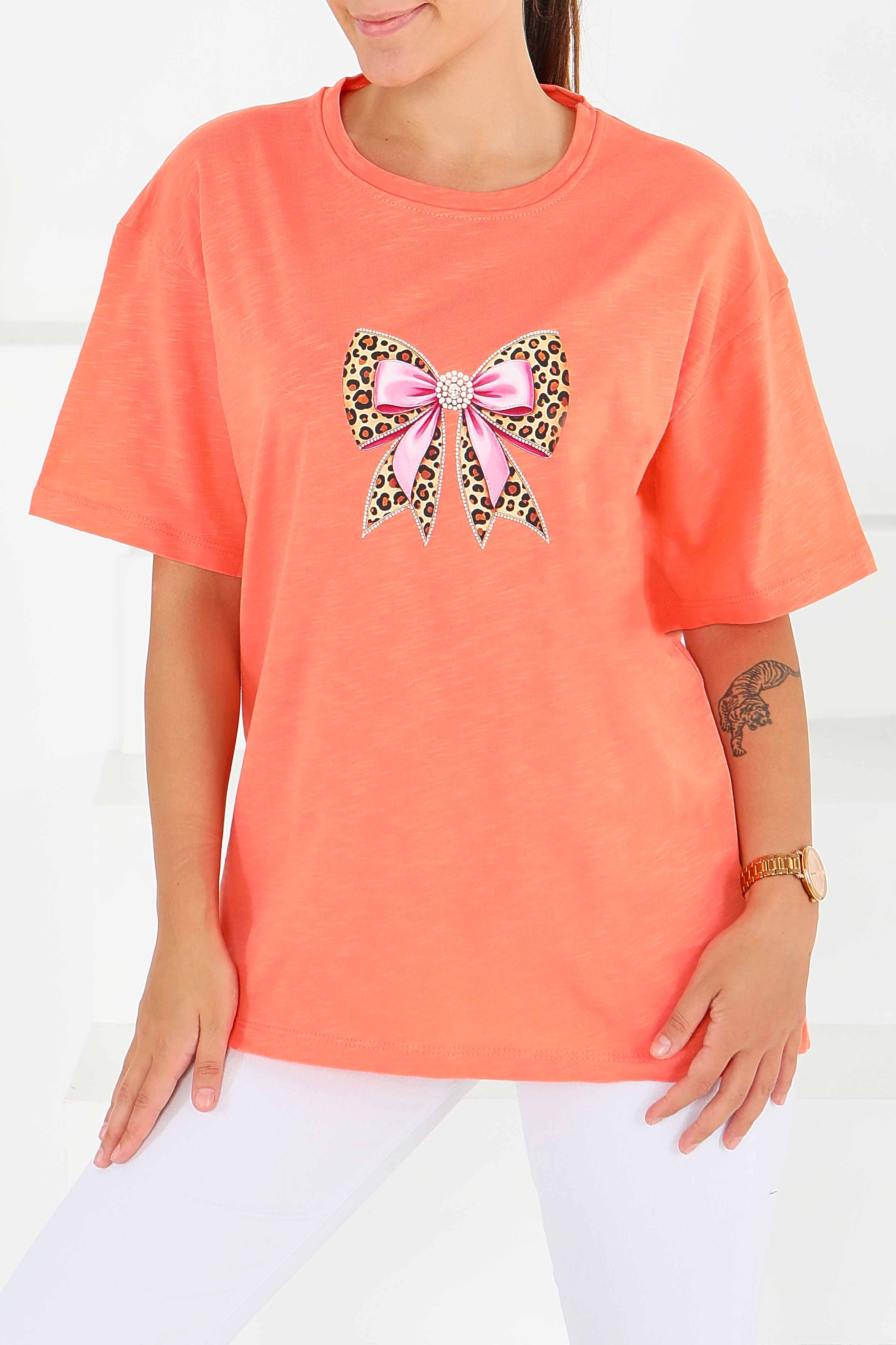 Baskılı Kısa Kollu T-Şhirt - 27576 - 1