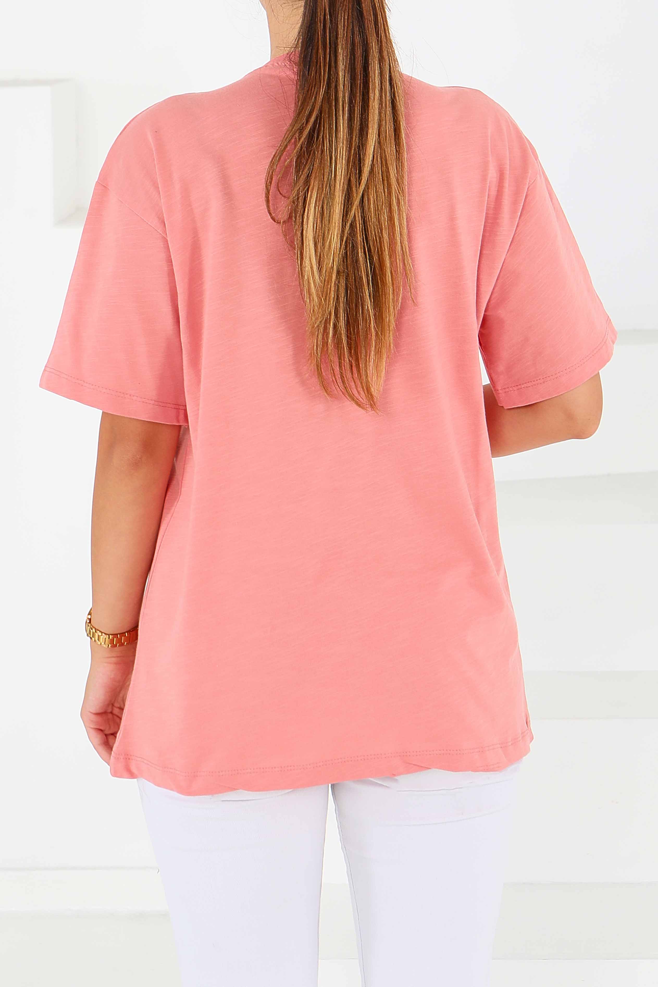 Baskılı Kısa Kollu T-Şhirt - 27577 - 4