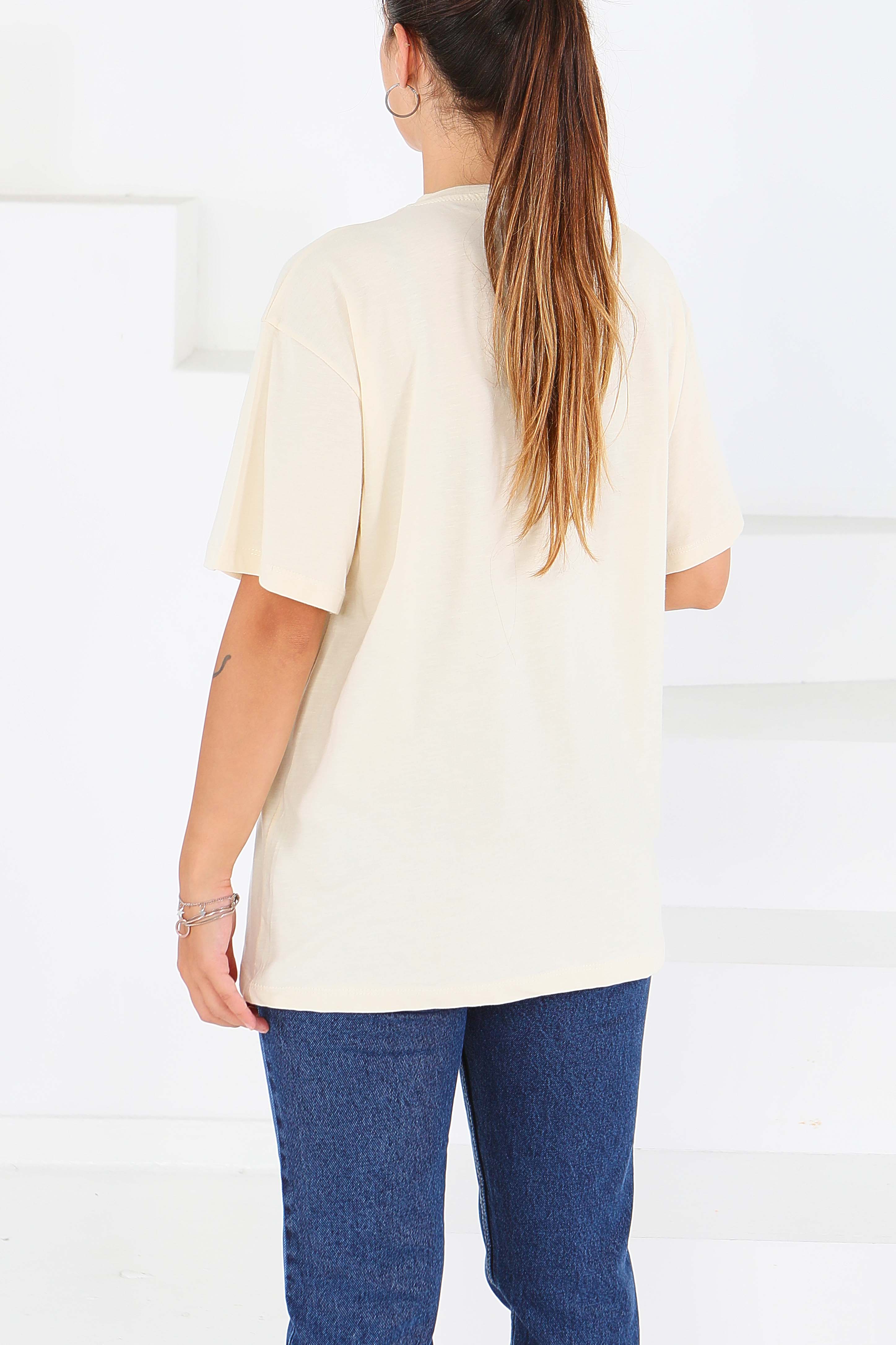 Baskılı Kısa Kollu T-Şhirt - 27577 - 4