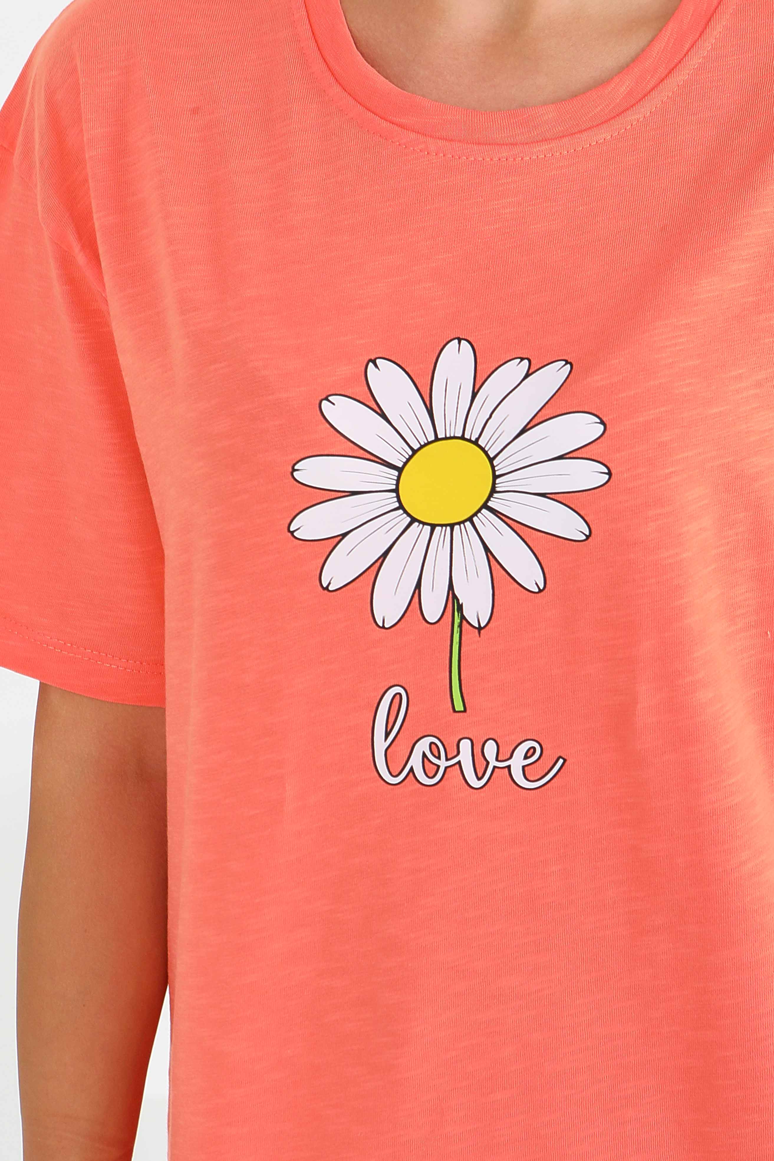 Baskılı Kısa Kollu T-Şhirt - 27577 - 3