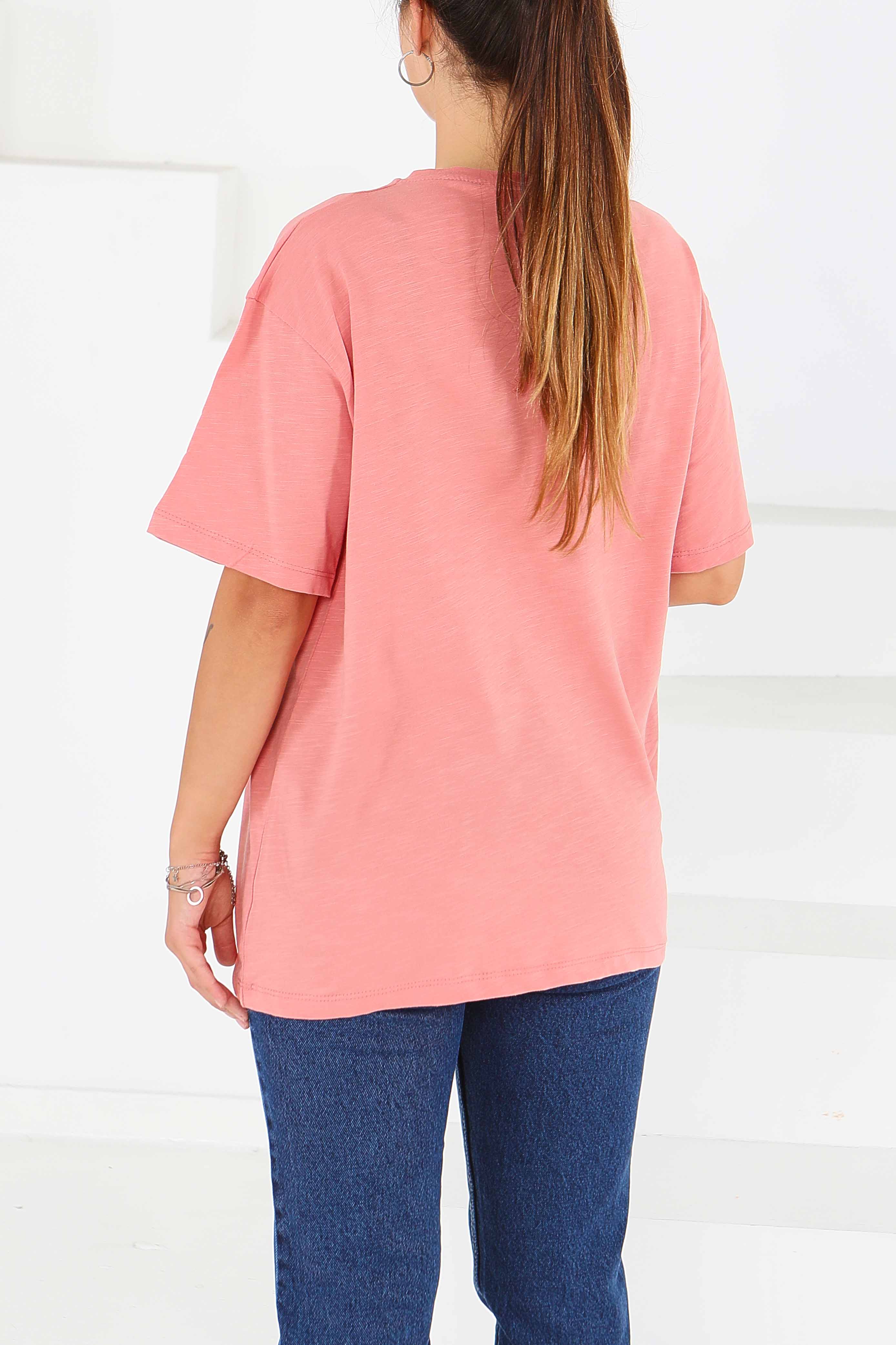 Baskılı Kısa Kollu T-Şhirt - 27578 - 4