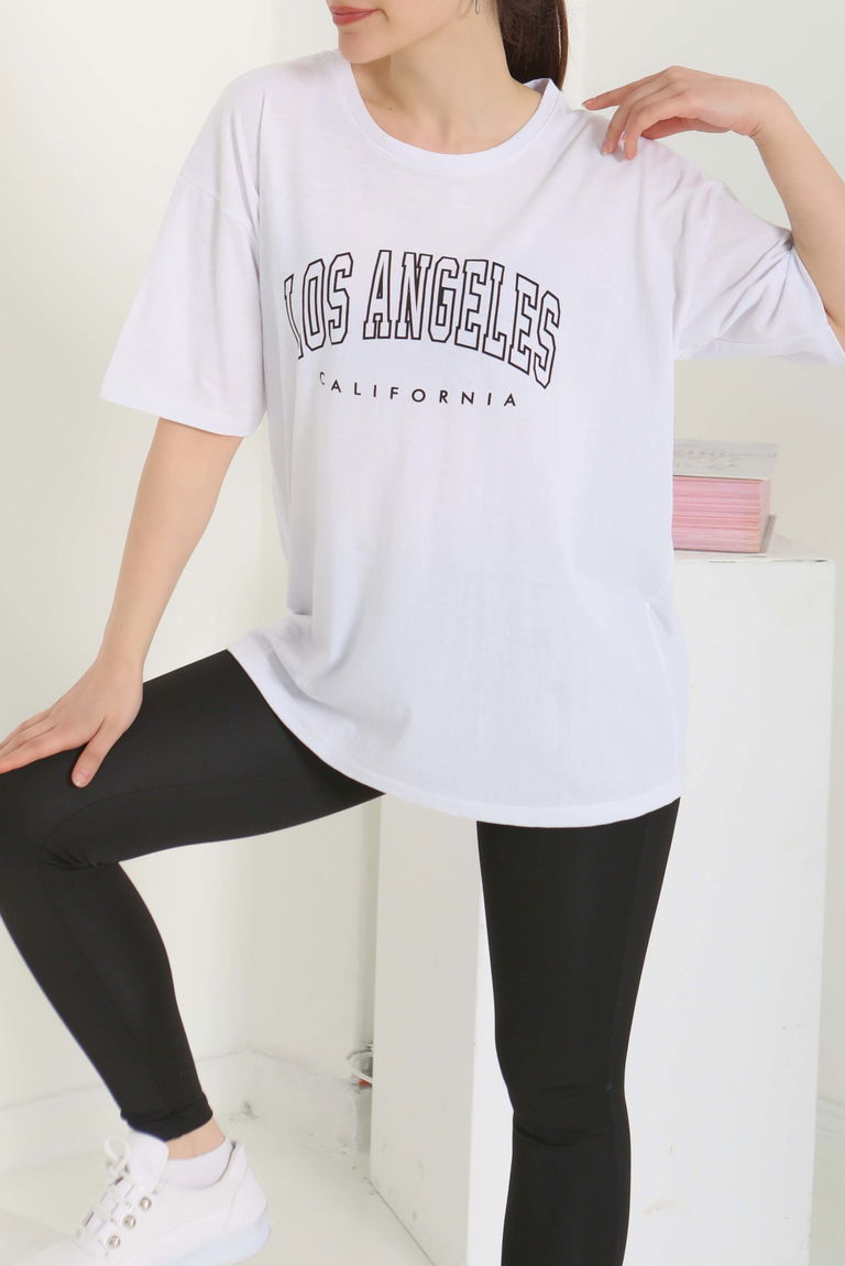 Baskılı Kısa Kollu T-Şhirt - 27094 - TOFİSA