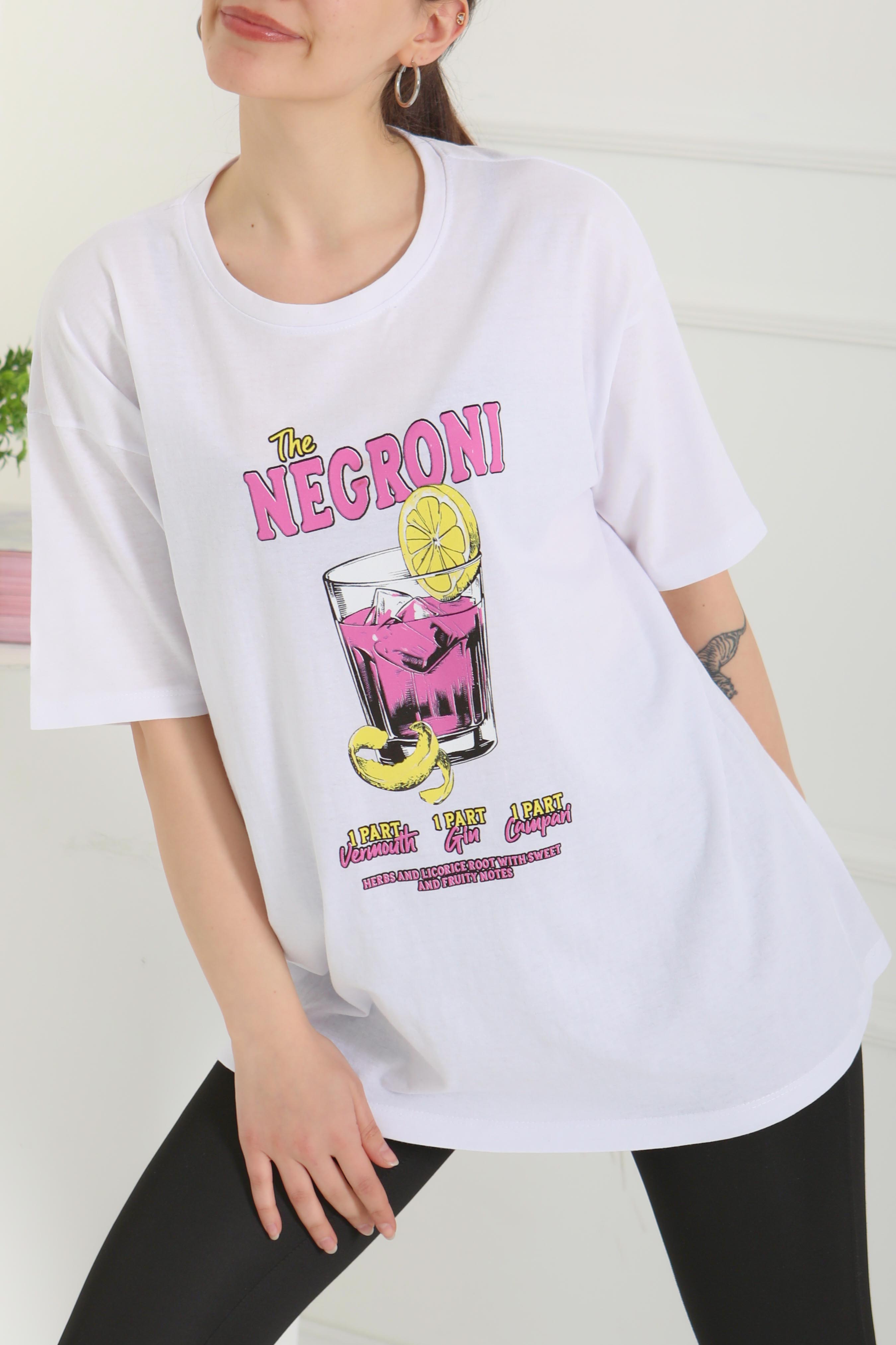 Baskılı Kısa Kollu T-Şhirt - 27095 - 4